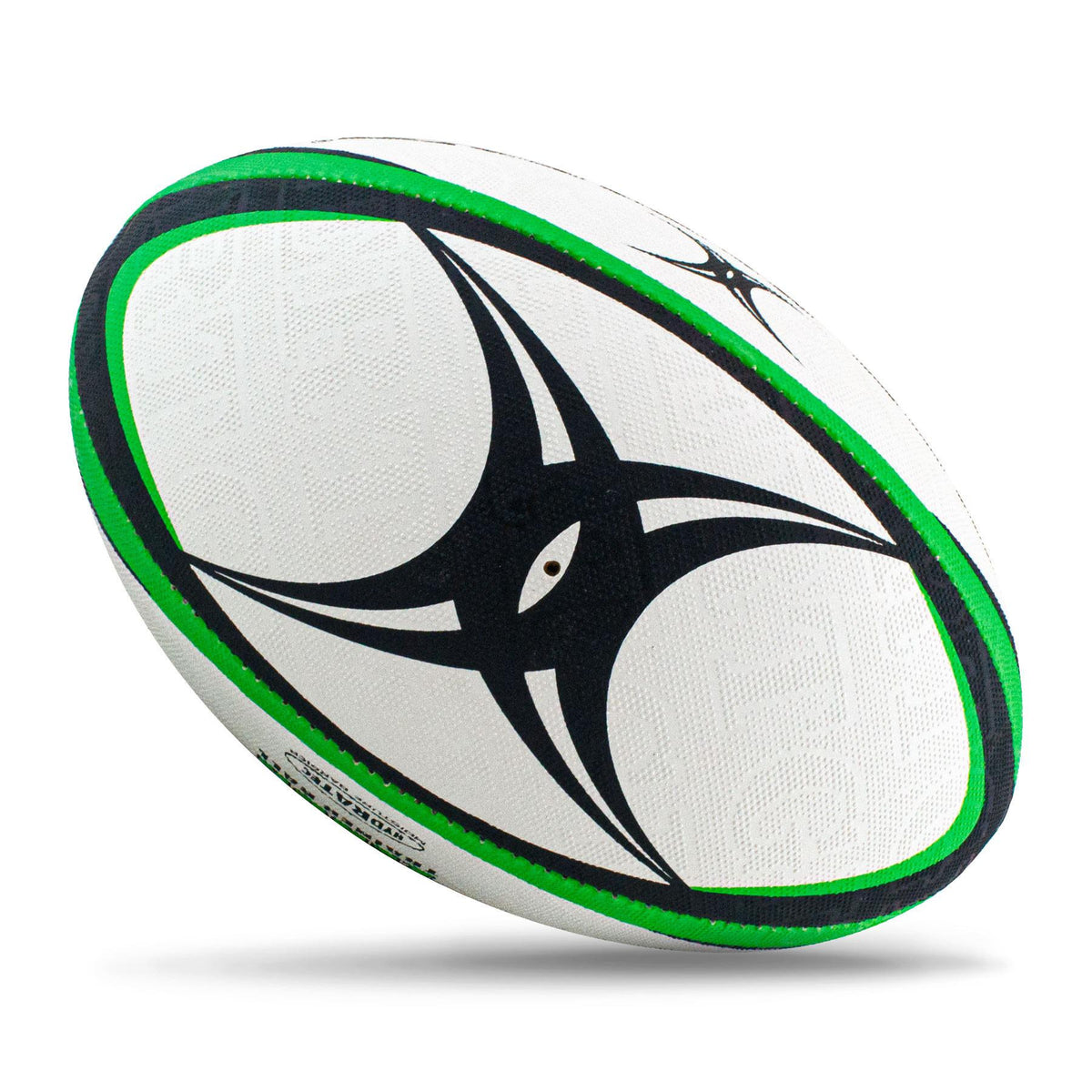 Gilbert Zenon Rugby Ball - Green (Size 5, 4, 3)