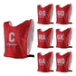 Trident Reversible Netball Bibs Set - Red/White (Senior)