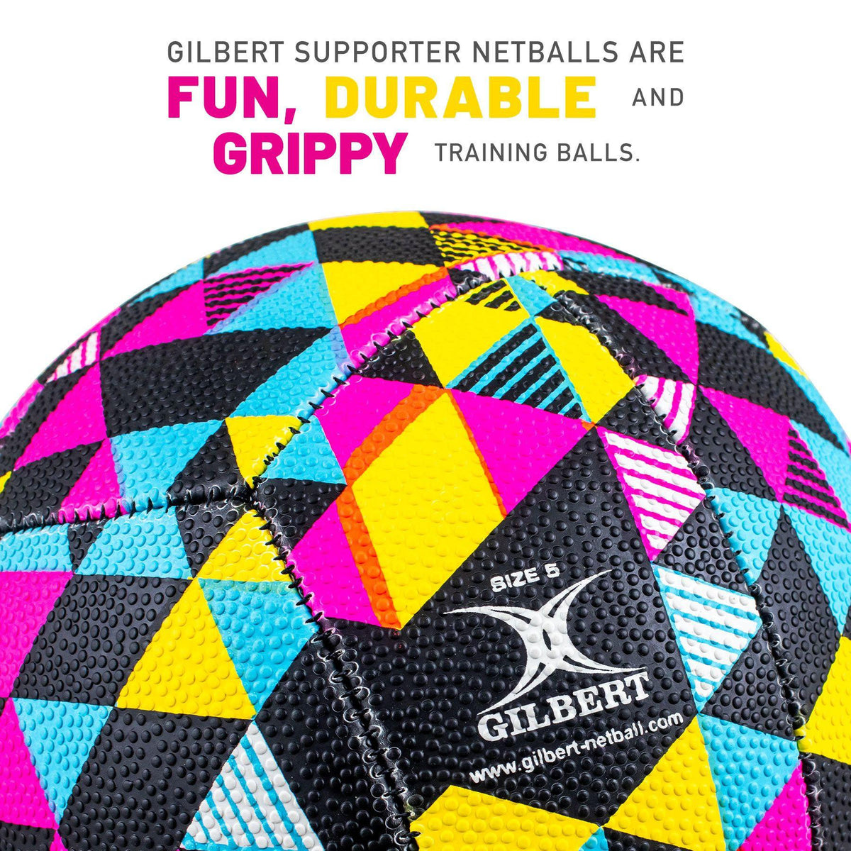 Gilbert Supporter Netball - Pop (Size 5, 4)