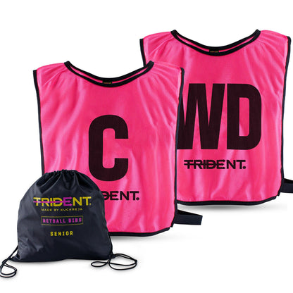 Trident Netball Bibs Set - Pink (Senior, Junior)