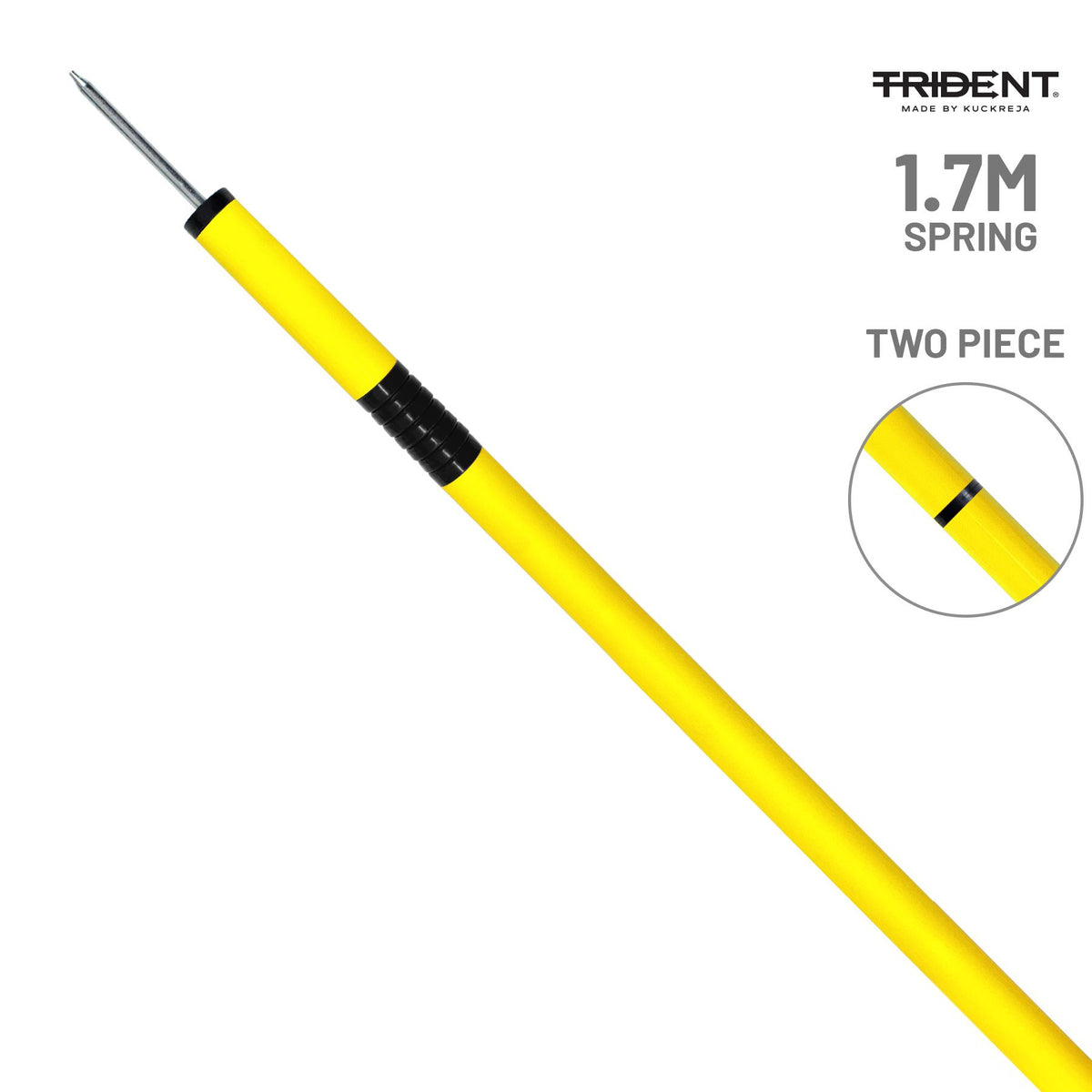 Trident Two-Piece Slalom Pole with Spring – Yellow