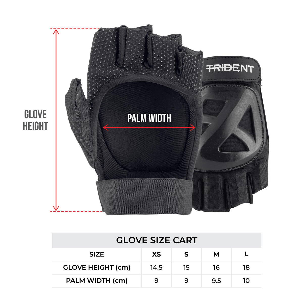 Trident Baseline Hockey Glove – Black (LH)