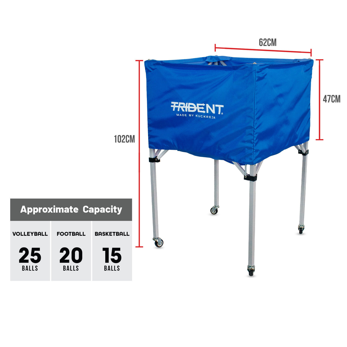 Trident Premium Portable Ball Cage - Blue