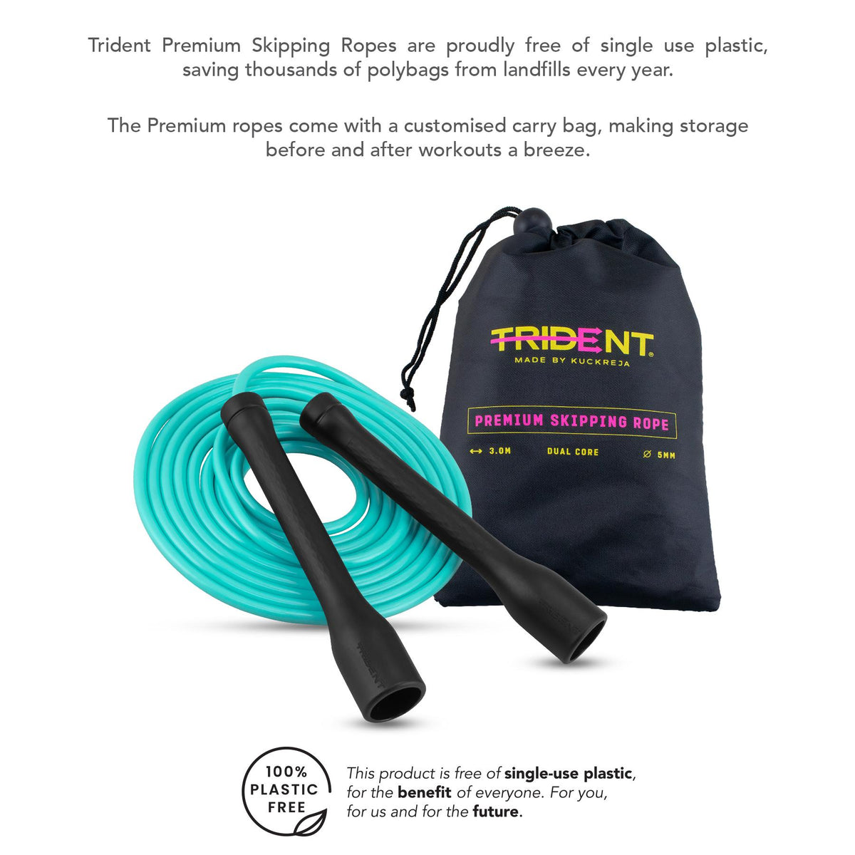 Trident Premium Skipping Rope - Cool Turquoise