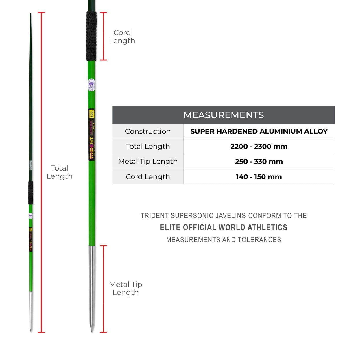 Trident Supersonic Javelin - 600g (WA Certified)