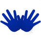 Trident Rubber Hand Marker - Blue (Pair)