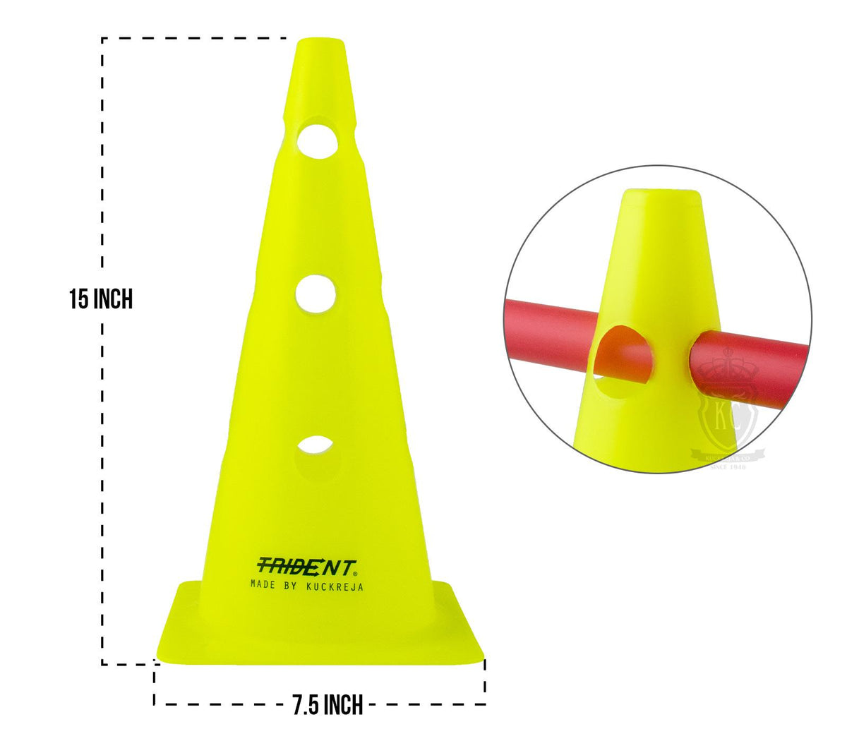 Trident 15" Cone with Holes - Neon