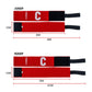Trident Deluxe Captain Armband - Red (Senior and Junior)