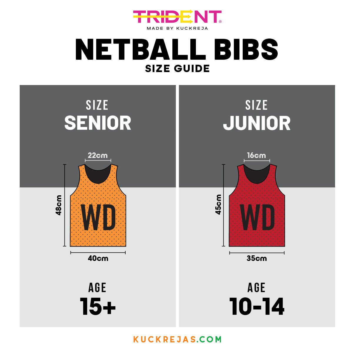 Trident Reversible Netball Bibs Set - Green/Blue (Senior)