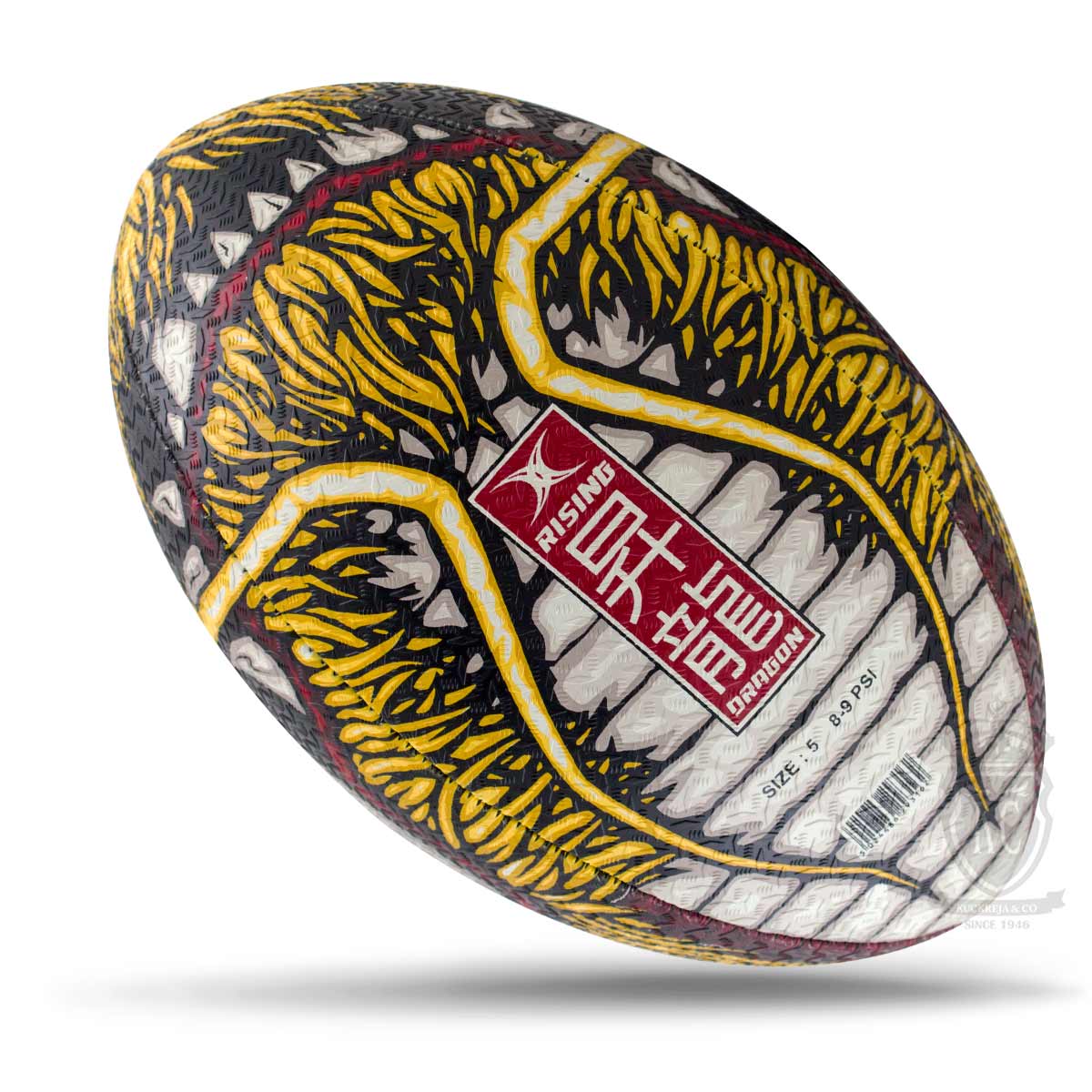 Gilbert Randoms Rugby Ball - Dragon (Size 5) - Image 3