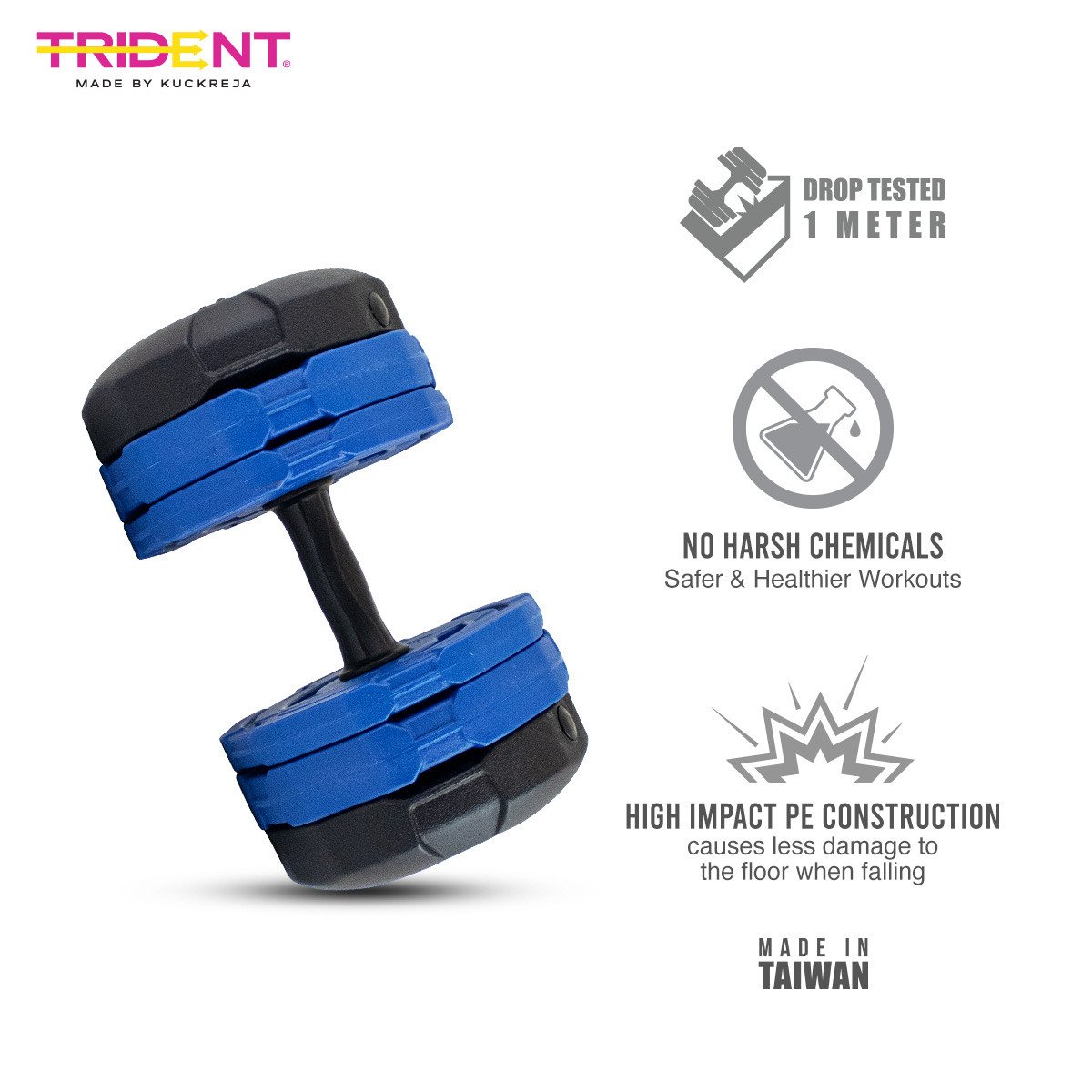 Trident Master Premium Adjustable Dumbbell - 15kg (Piece) - Image 2