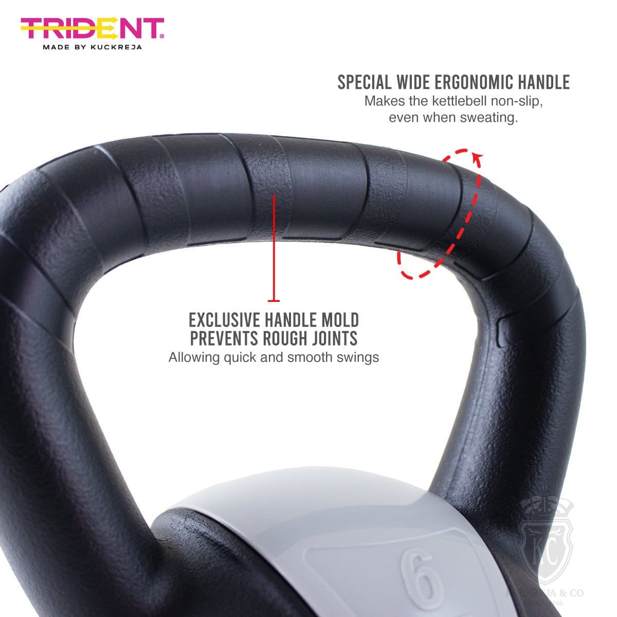 Trident Master Premium Molded Kettlebell - 12kg - Image 5