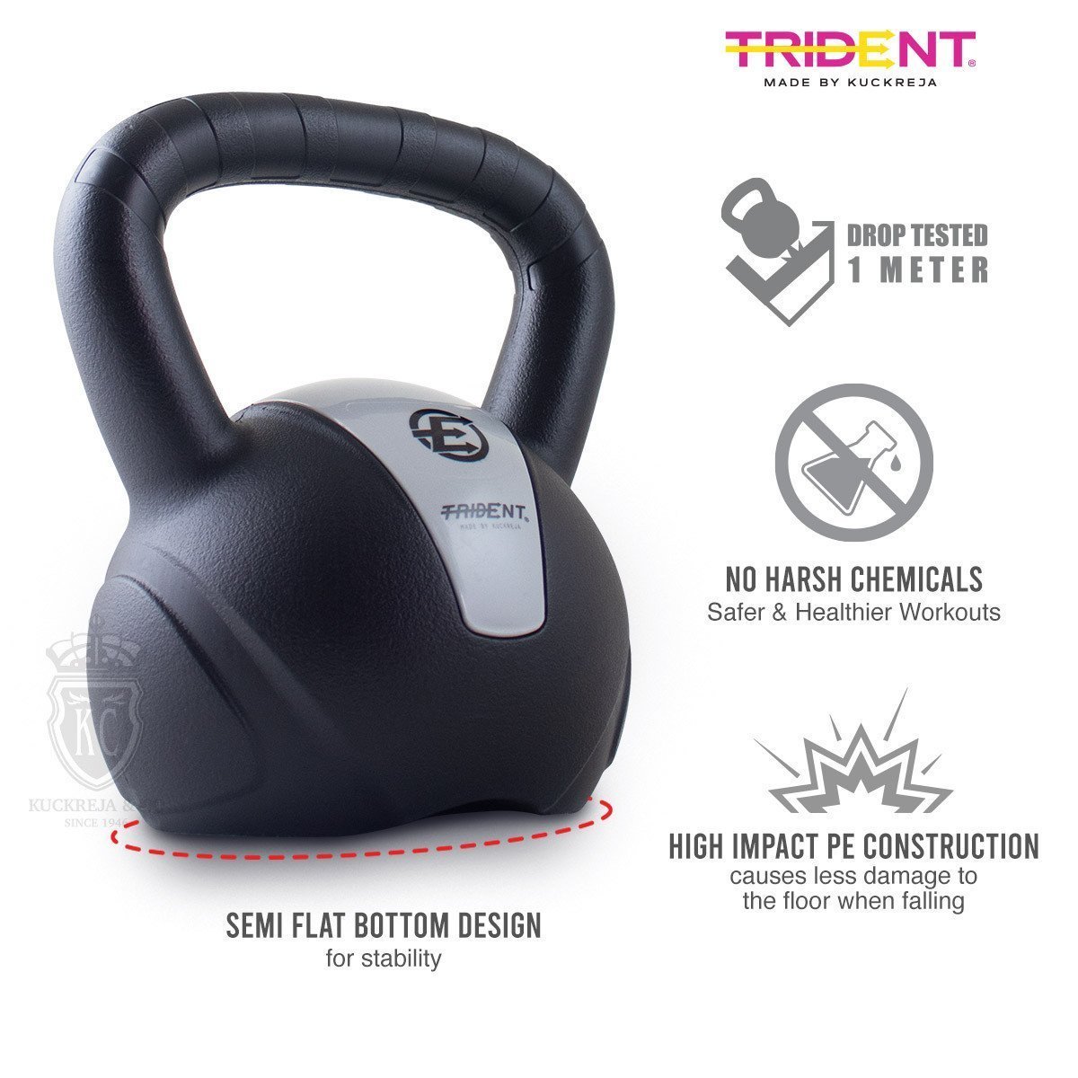 Trident Master Premium Molded Kettlebell - 12kg - Image 3