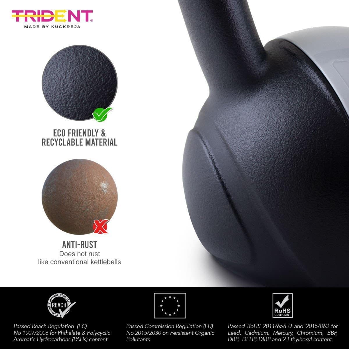 Trident Master Premium Molded Kettlebell - 12kg - Image 4