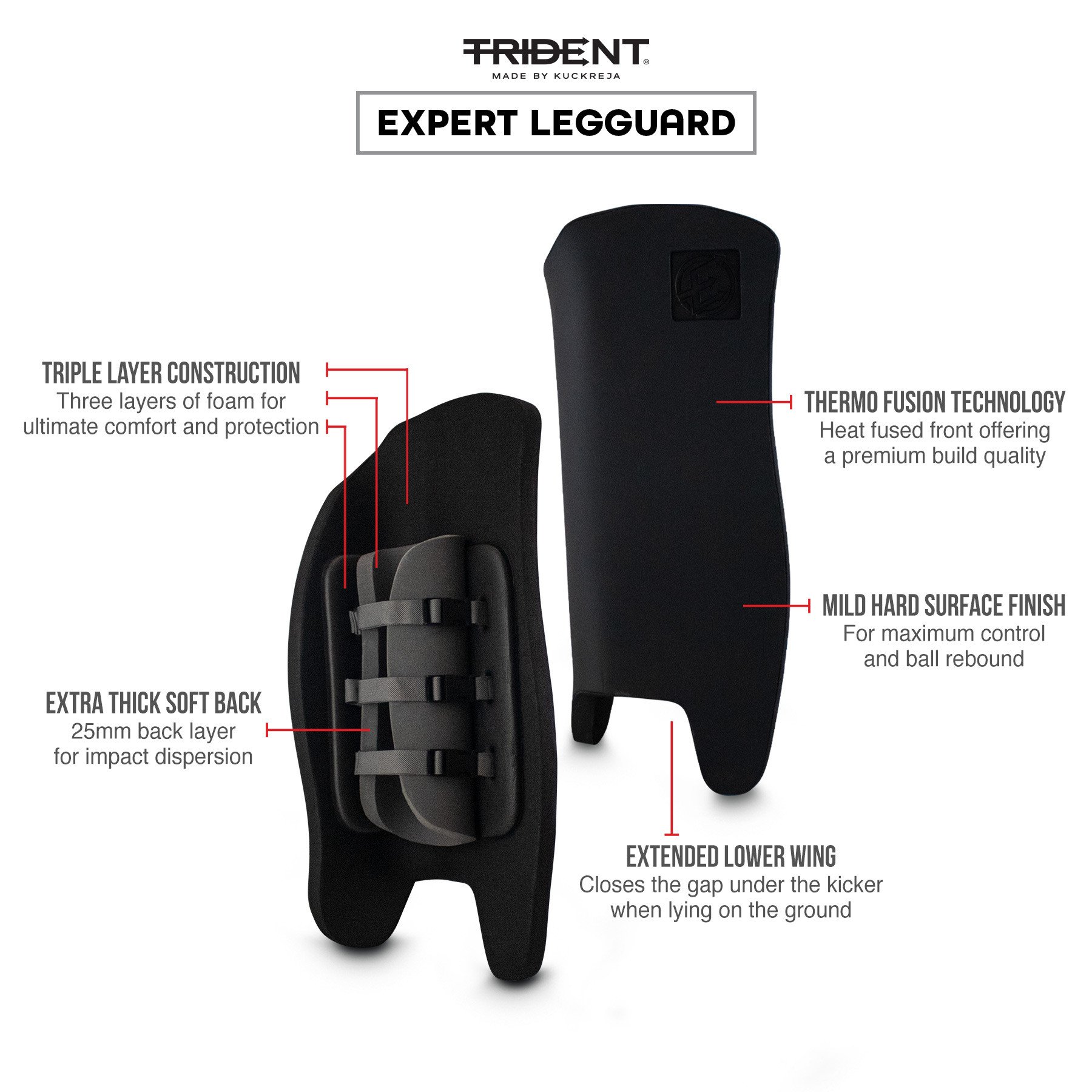 Trident Gatekeeper Expert Goalie Legguards - Image 4