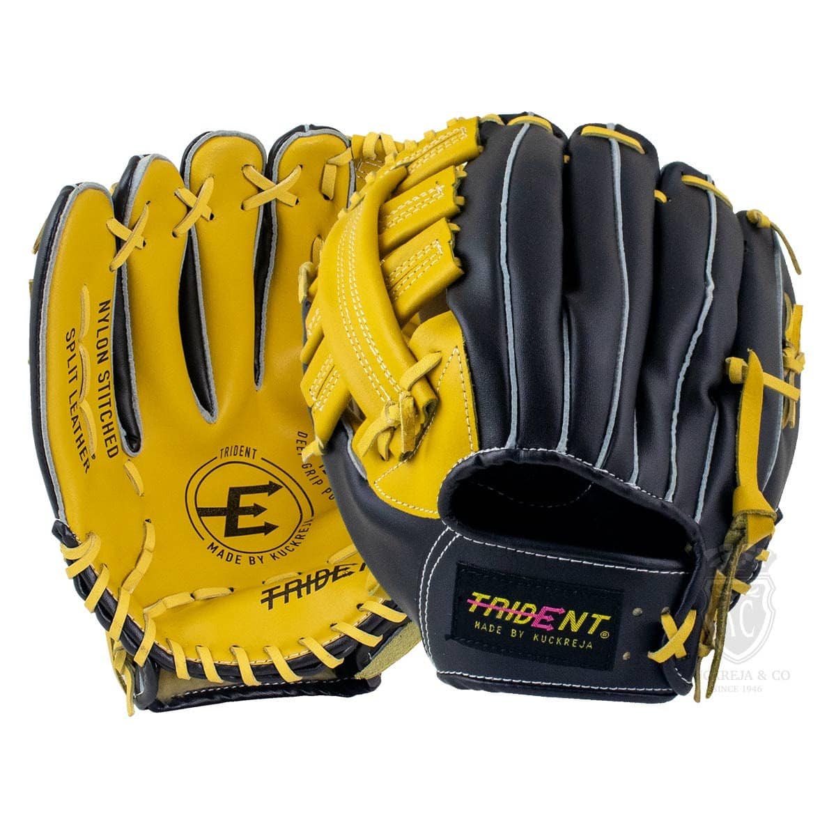 Trident T-60 Softball Glove (Yellow) - RH (12.5") - Image 3