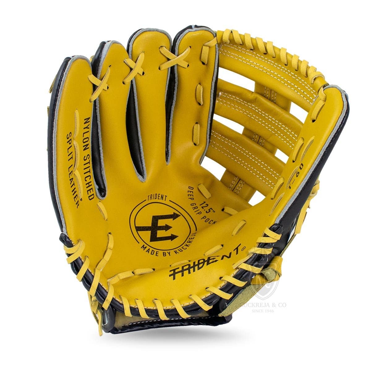 Trident T-60 Softball Glove (Yellow) - RH (12.5") - Image 2
