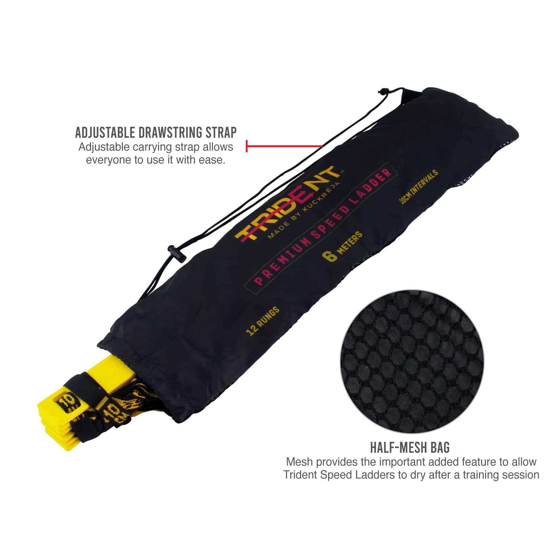 Trident Master Premium Speed Ladder - 6M (Yellow/Black) - Image 5