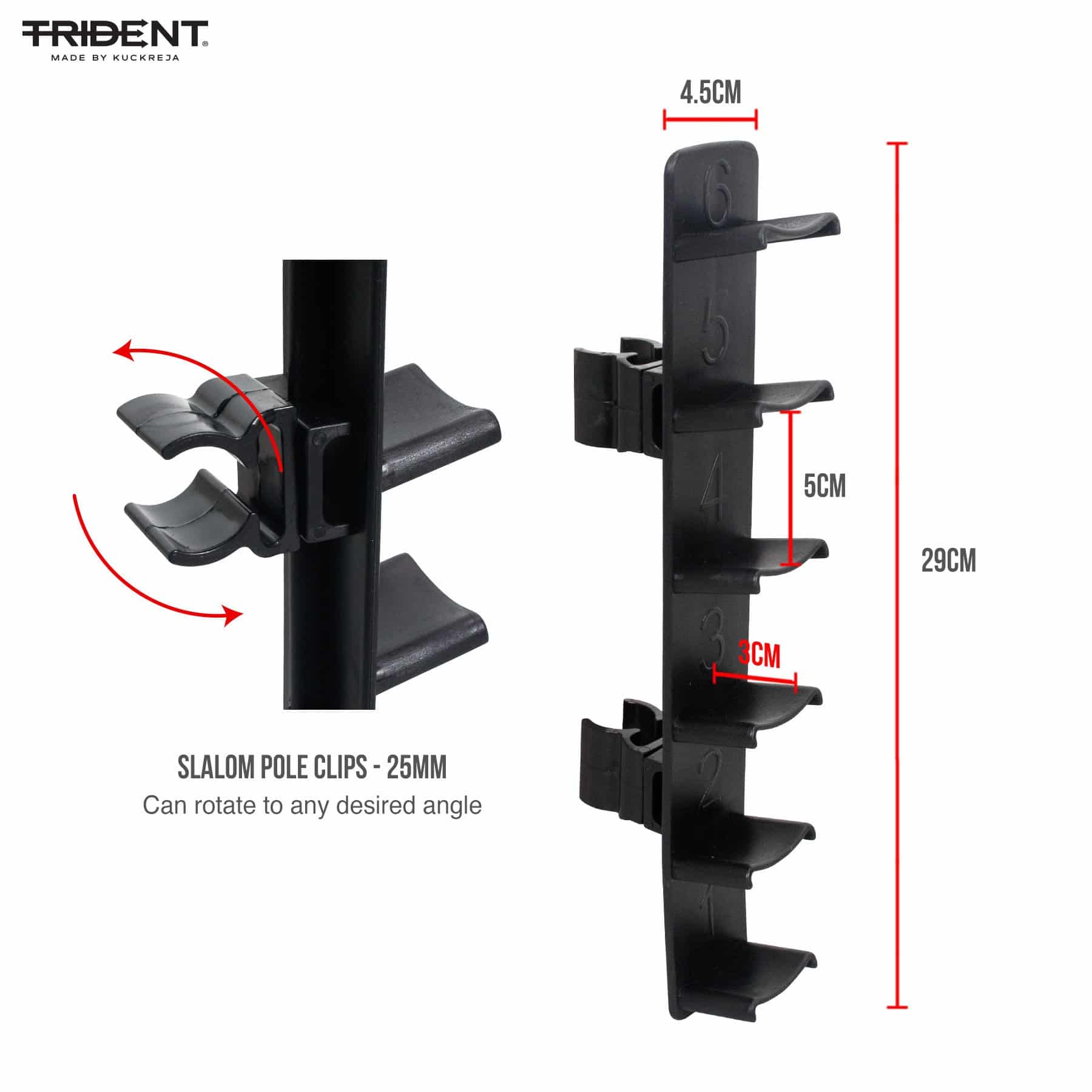 Trident 25mm Crossbar Multi-Height Clip - Image 4