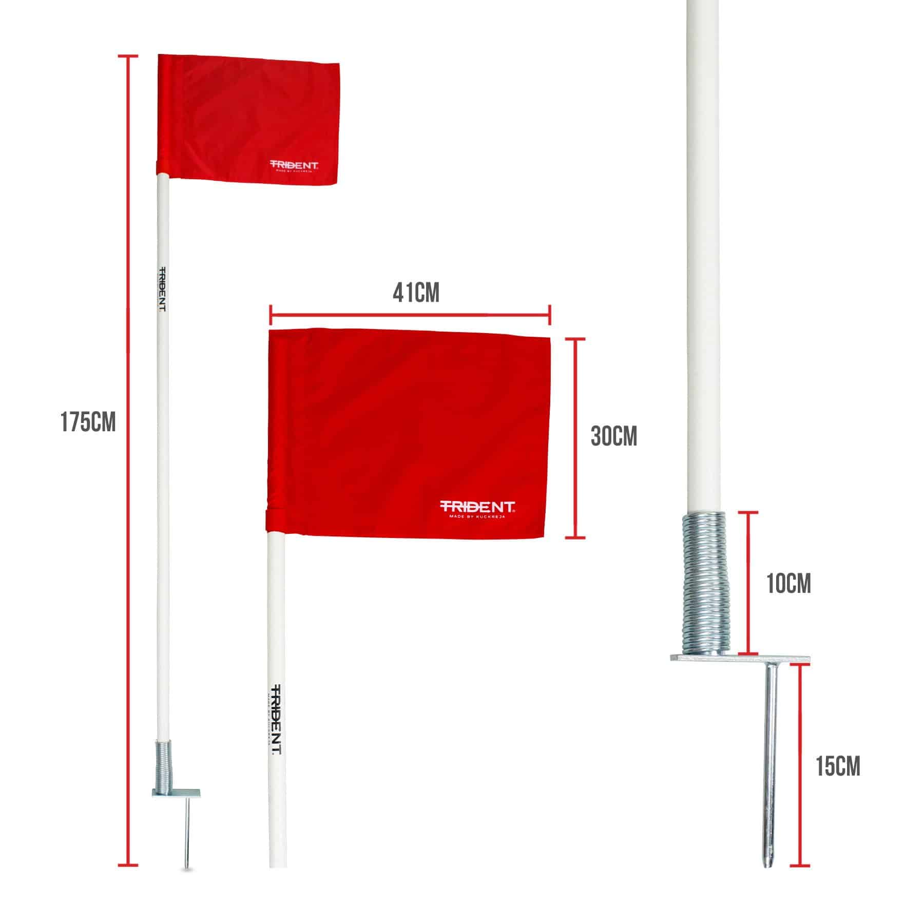 Trident Deluxe Corner Flag with Spike (Set of 4) - Image 3
