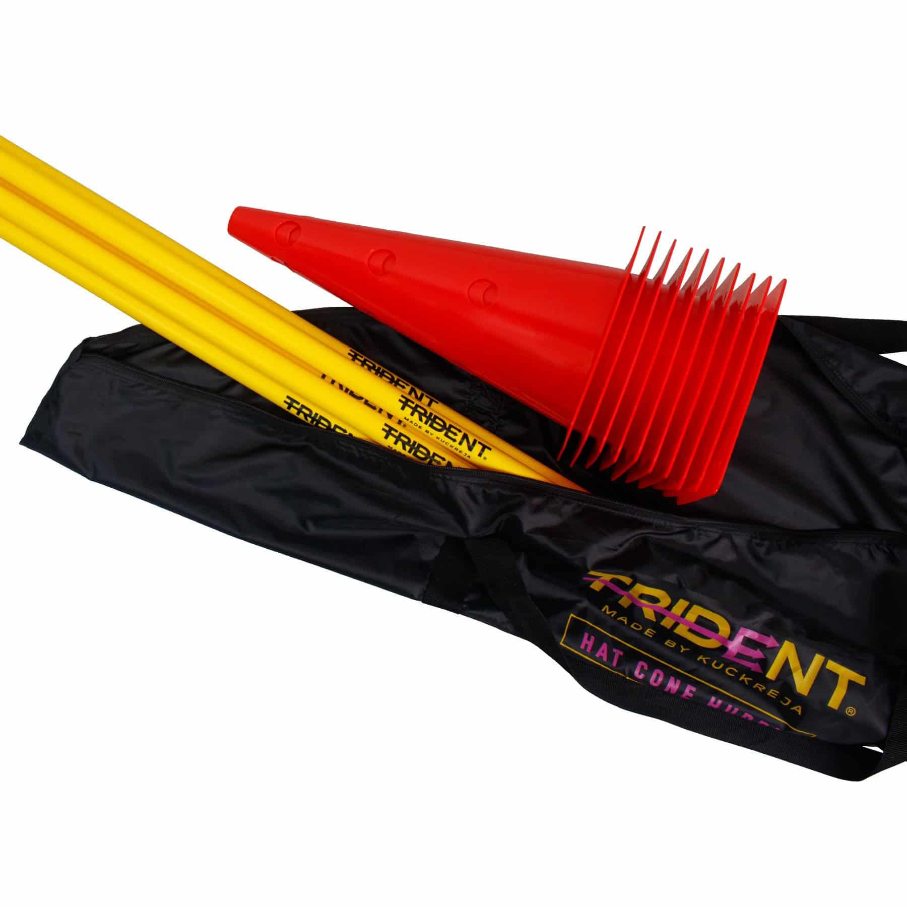 Trident Hat Cone Hurdle Set - 15" (Red) - Image 2