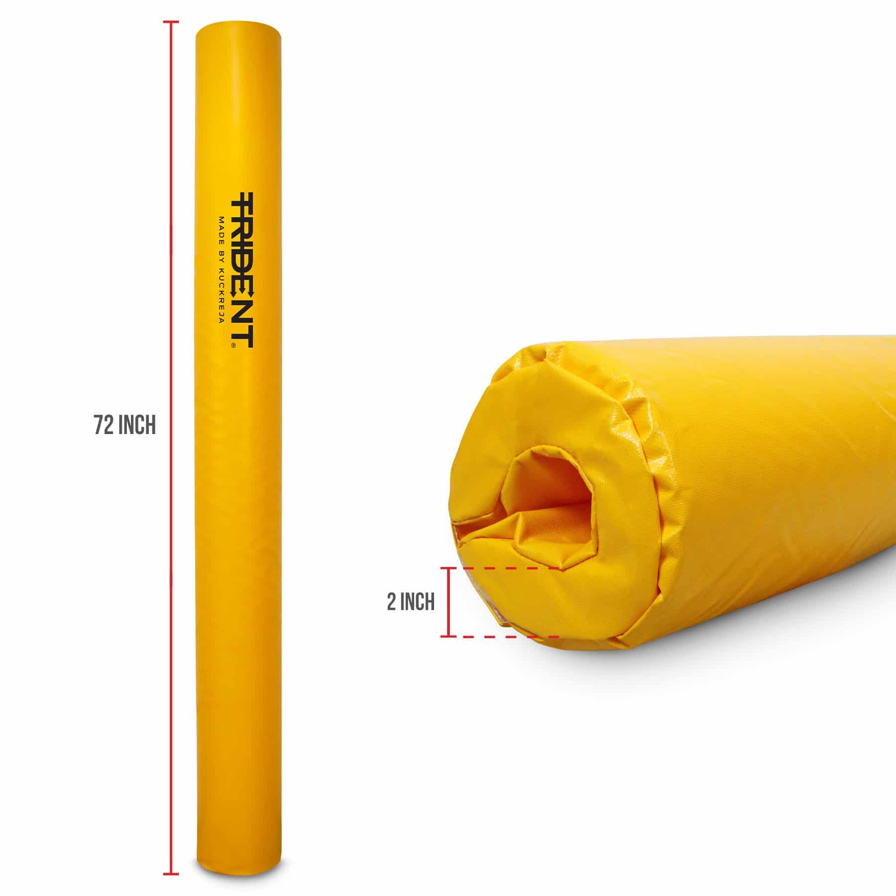 Trident Netball Post Protectors - 6' x 2" (Yellow) - Image 3