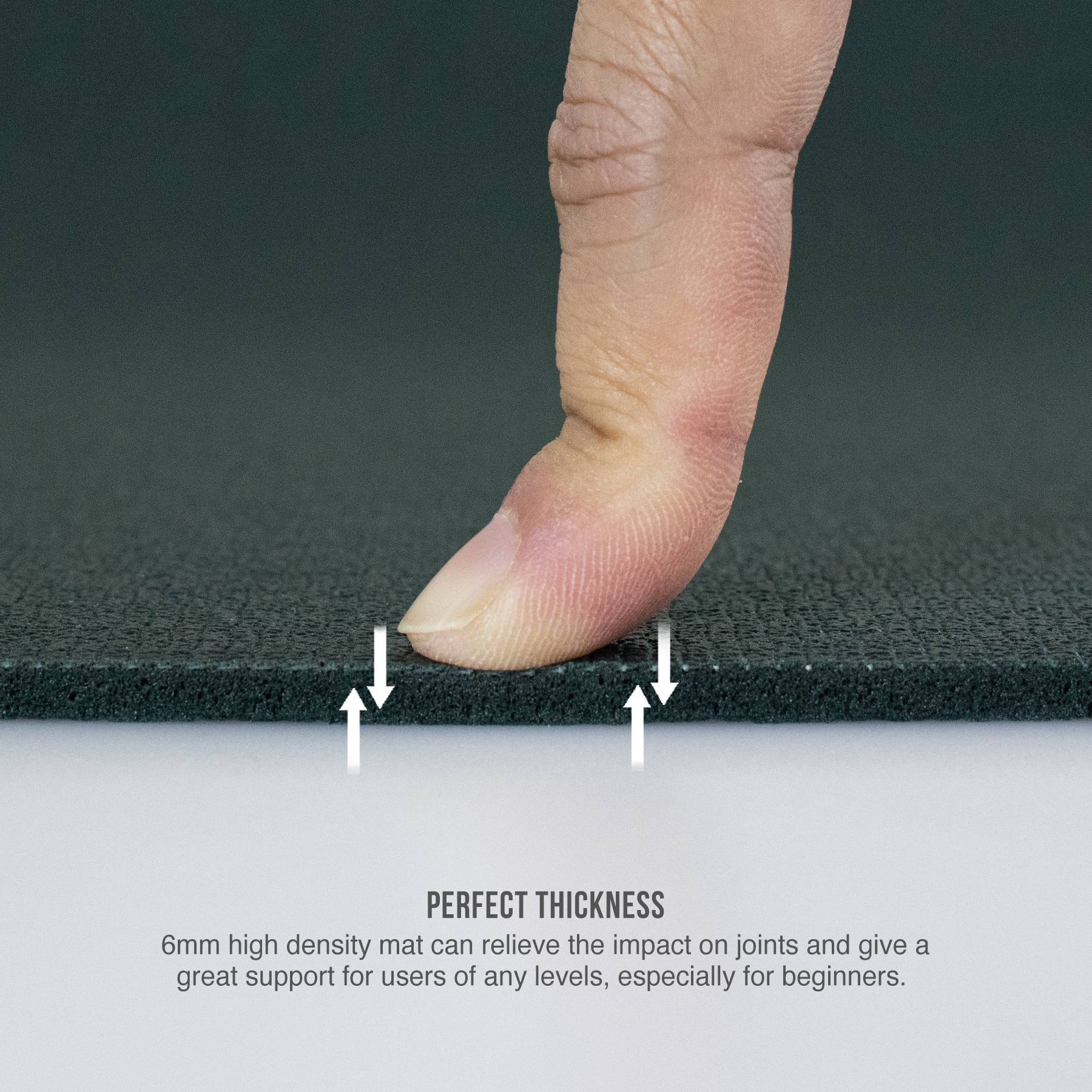 Trident Ultra Grip Fusion Rubber Yoga Mat - 6mm (Forest Green) - Image 7