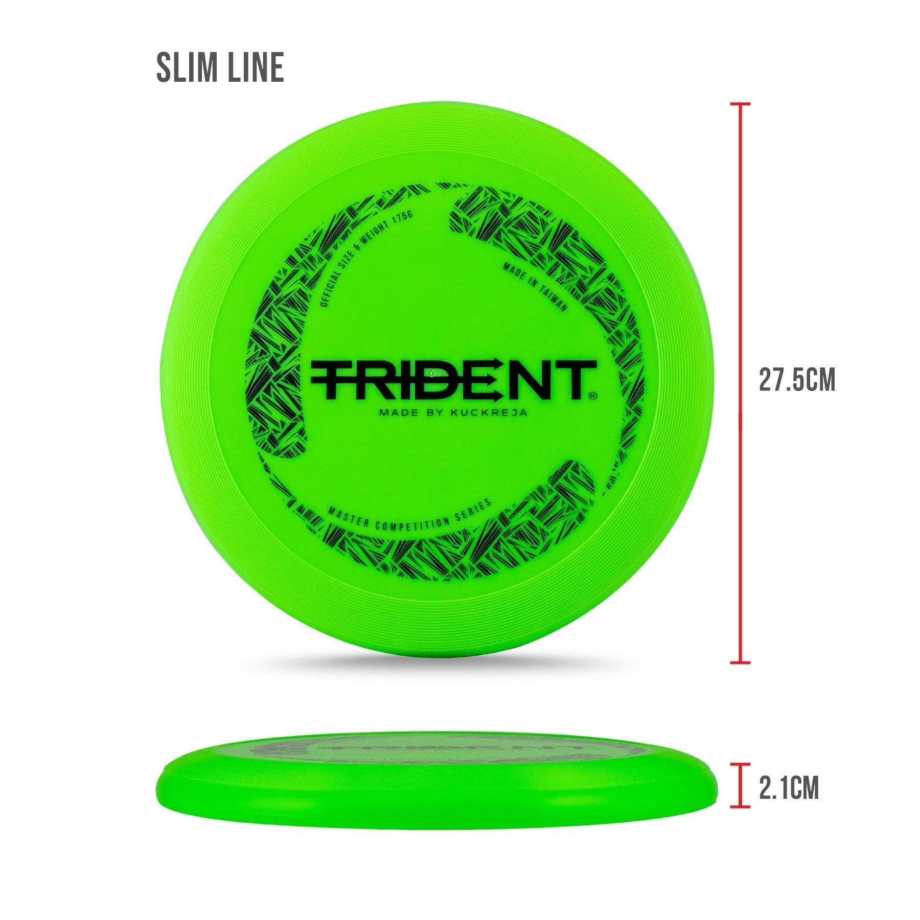Trident Frisbee 175g – Lime (Slimline) - Image 4