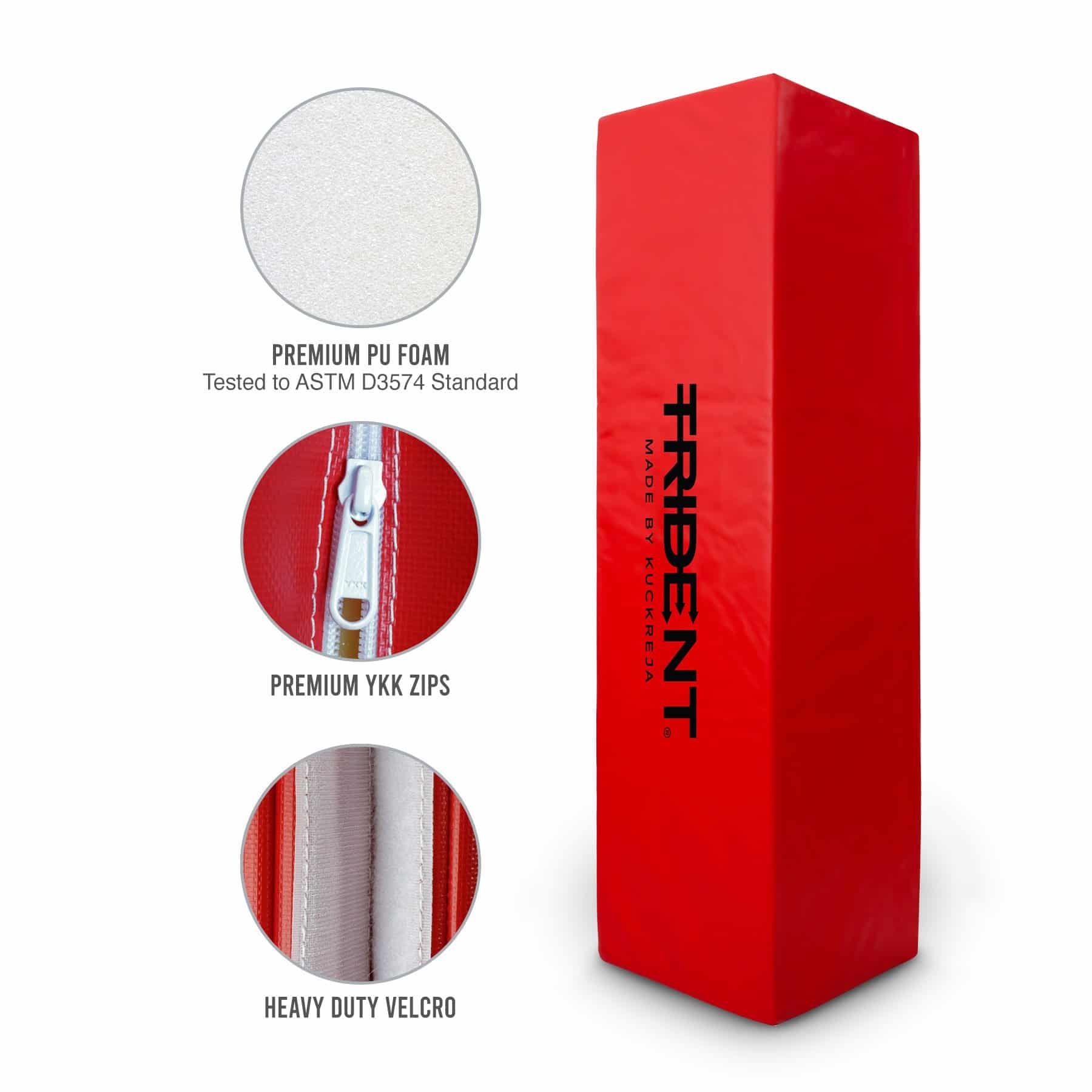 Trident Rugby Post Protectors - 20" x 20" (Set of 4) - Red - Image 2