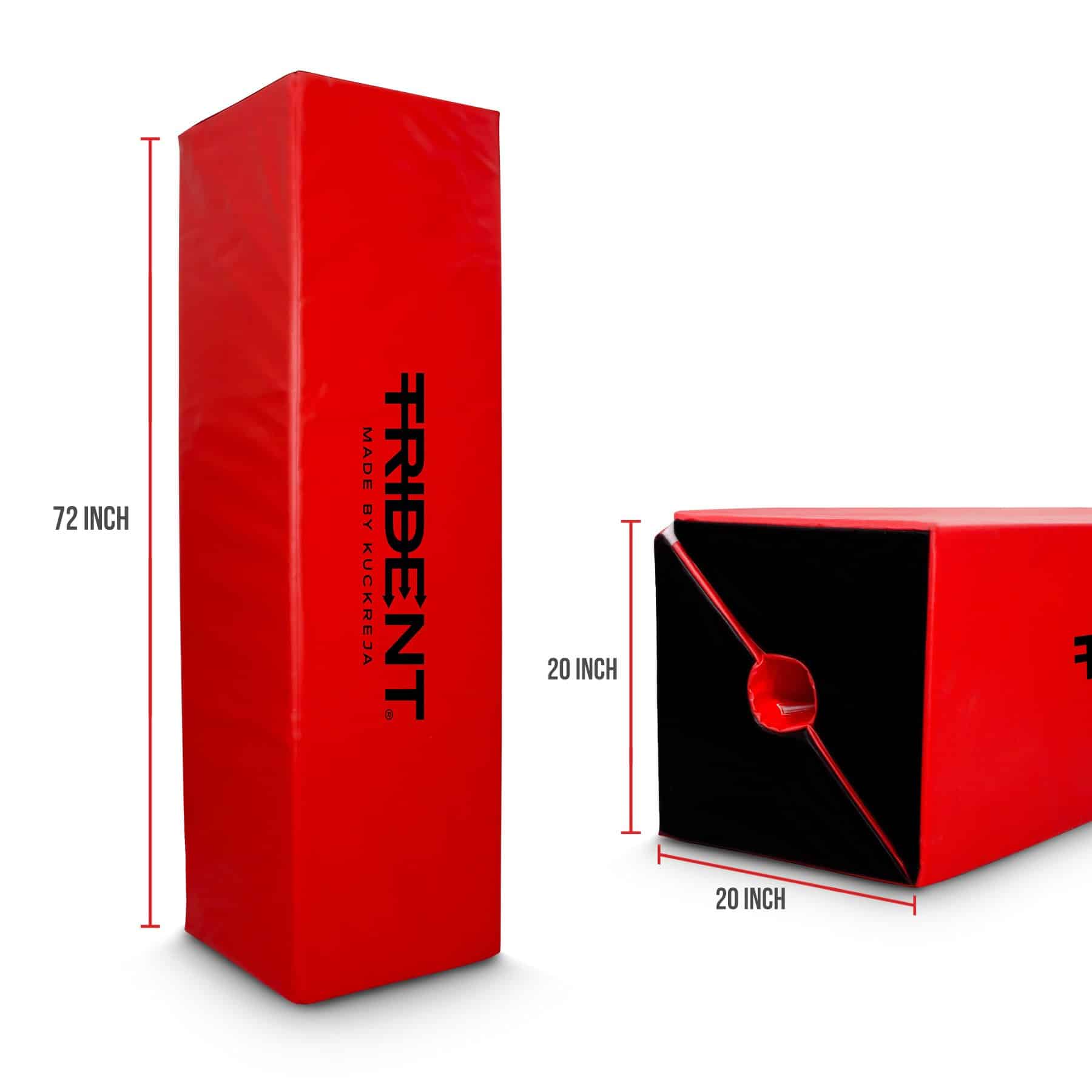 Trident Rugby Post Protectors - 20" x 20" (Set of 4) - Red - Image 4
