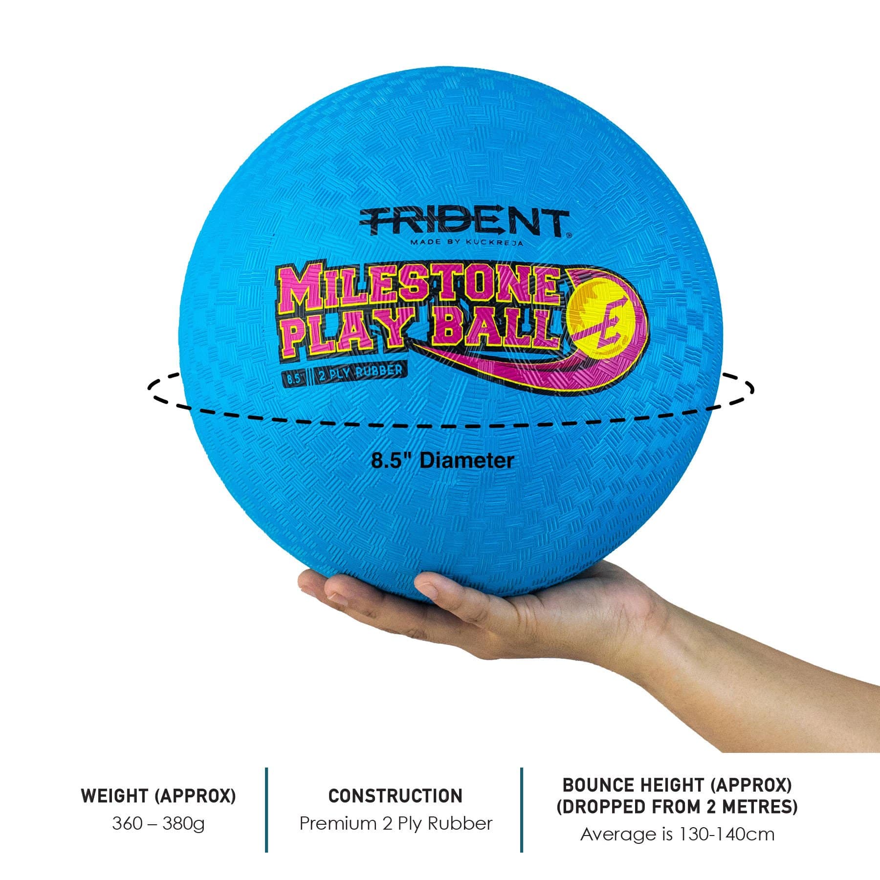 Trident Milestone Playground Ball (Dodgeball) - Blue - Image 3