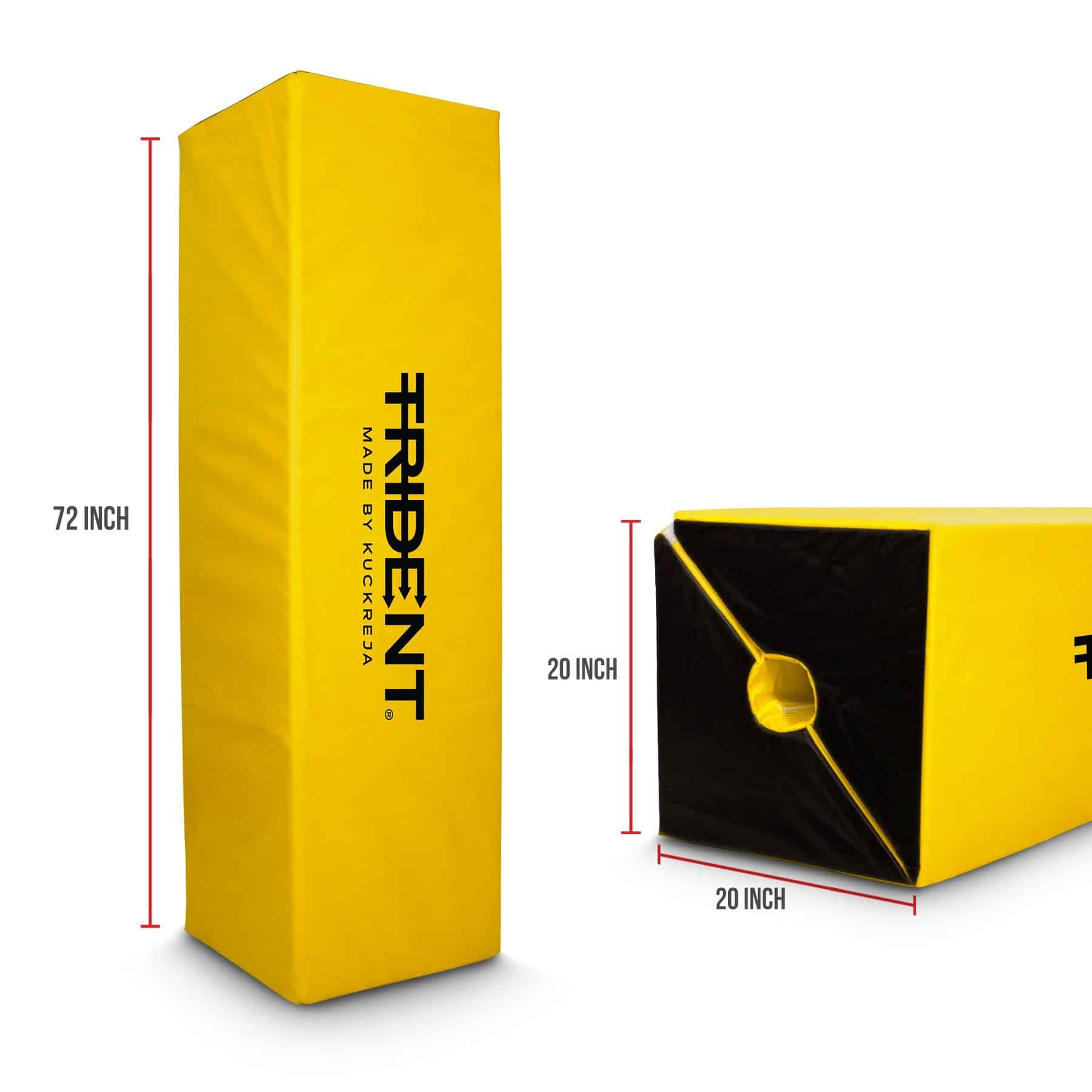 Trident Rugby Post Protectors - 20" x 20" (Set of 4) - Yellow - Image 4