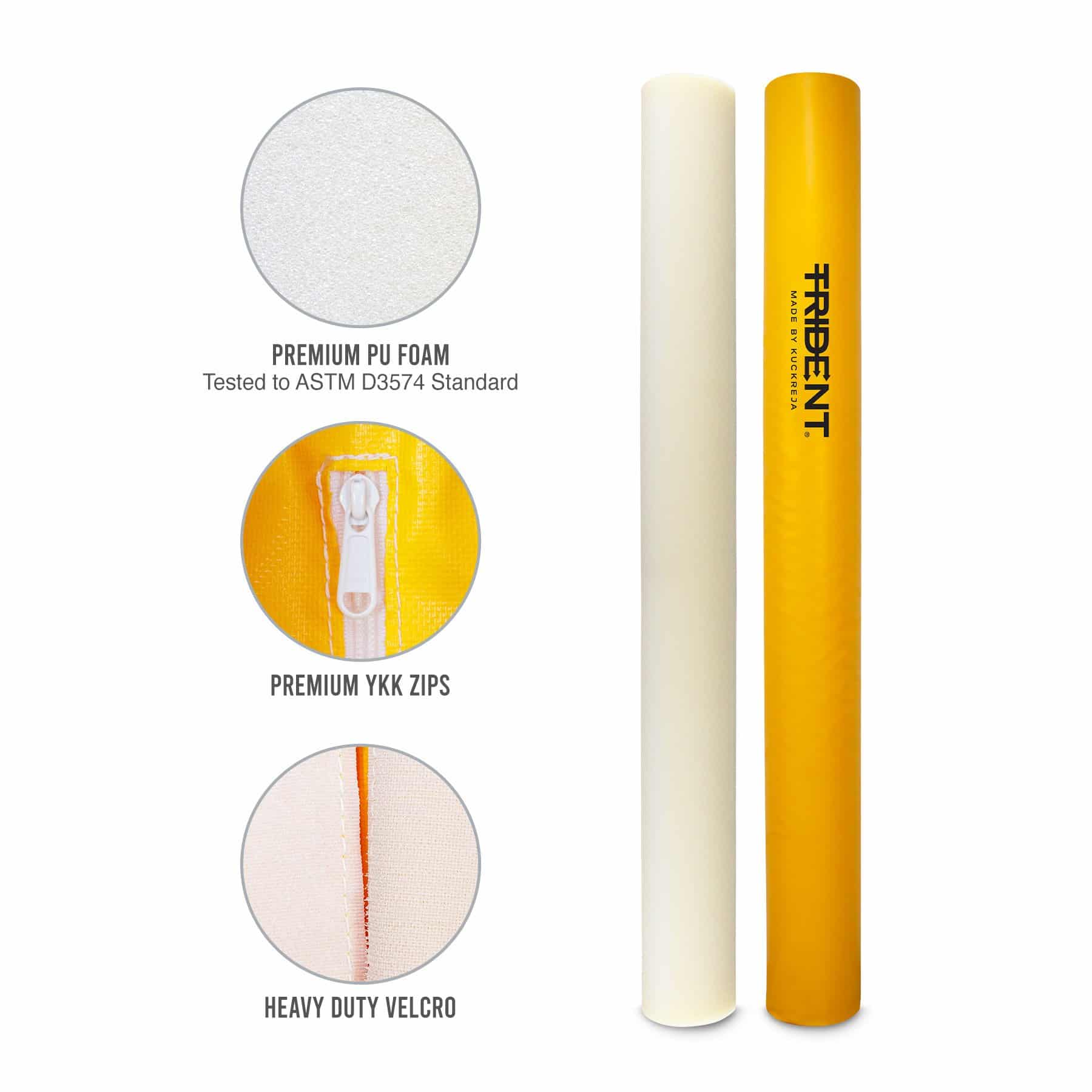 Trident Netball Post Protectors - 6' x 2" (Yellow) - Image 2