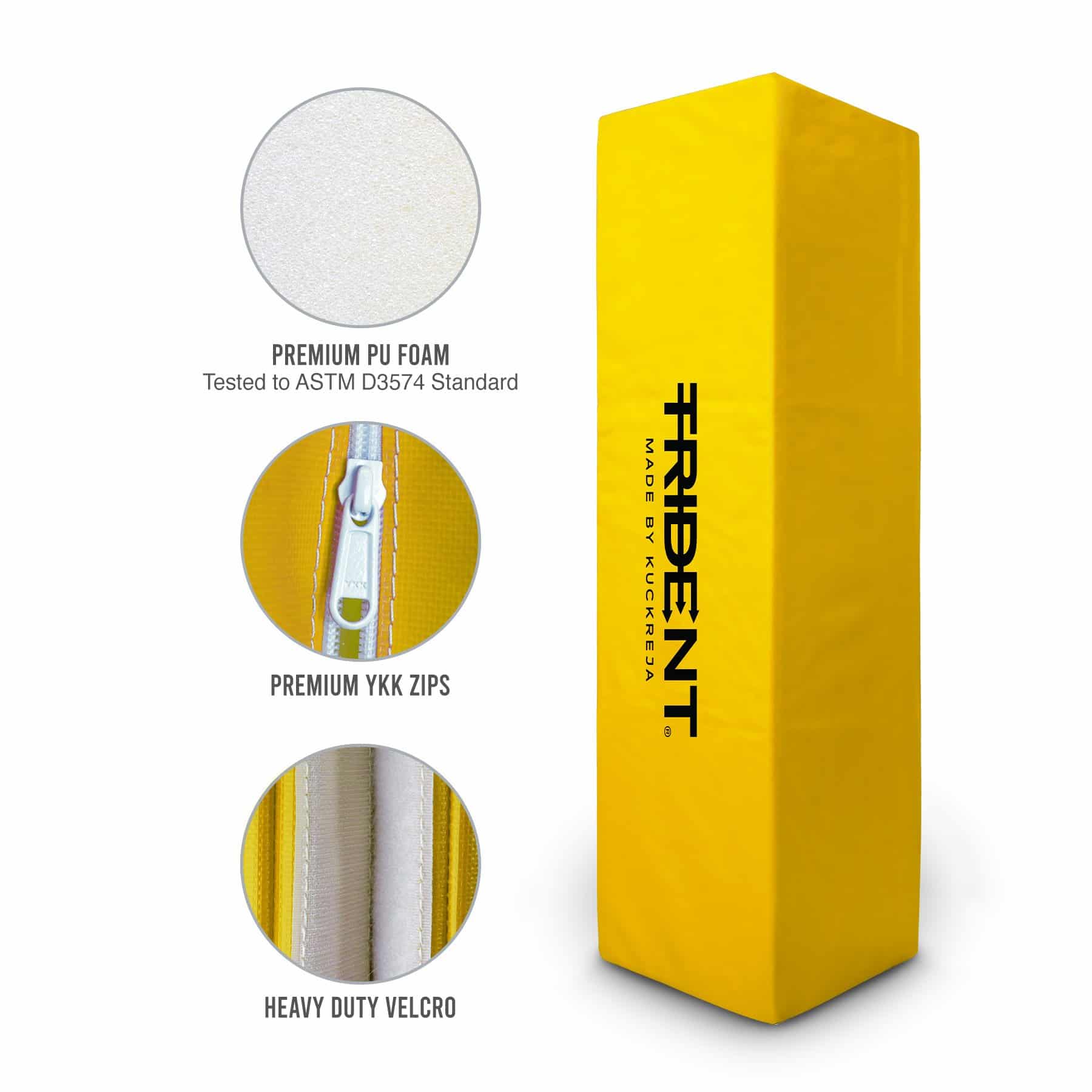 Trident Rugby Post Protectors - 20" x 20" (Set of 4) - Yellow - Image 2