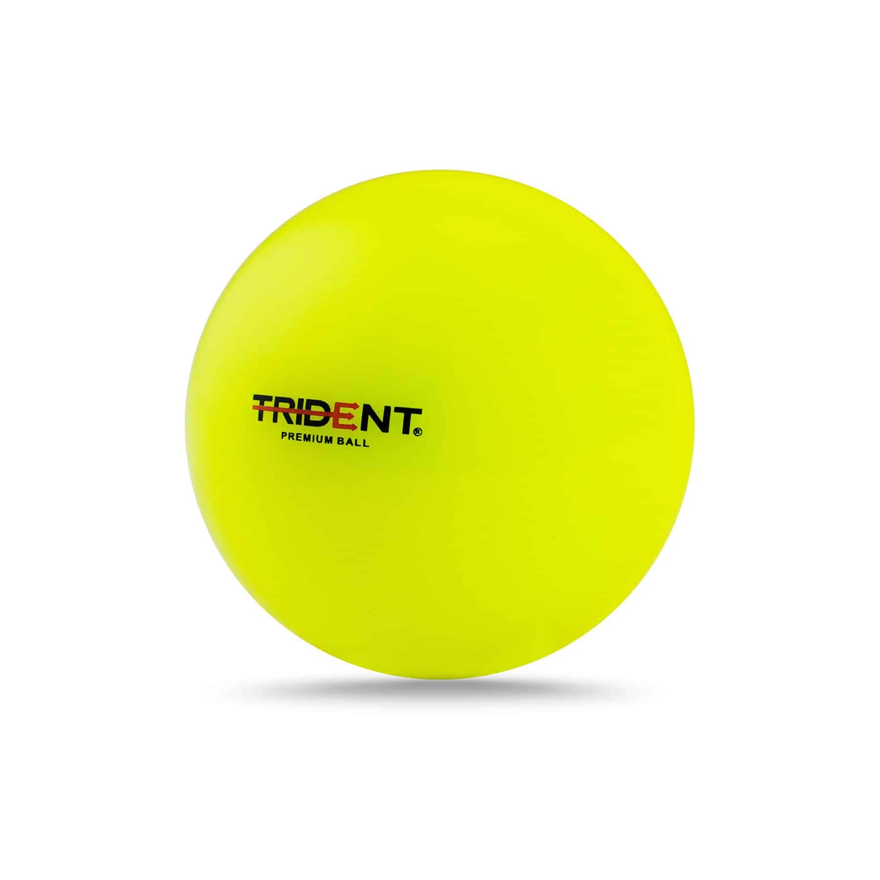 Trident Premium Indoor Hockey Ball - Yellow - Image 3