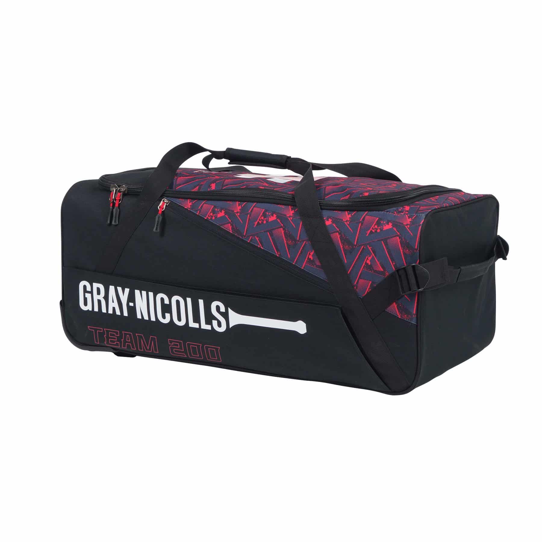 Gray Nicolls Team 200 Wheelie Bag - Black/Red - Image 3