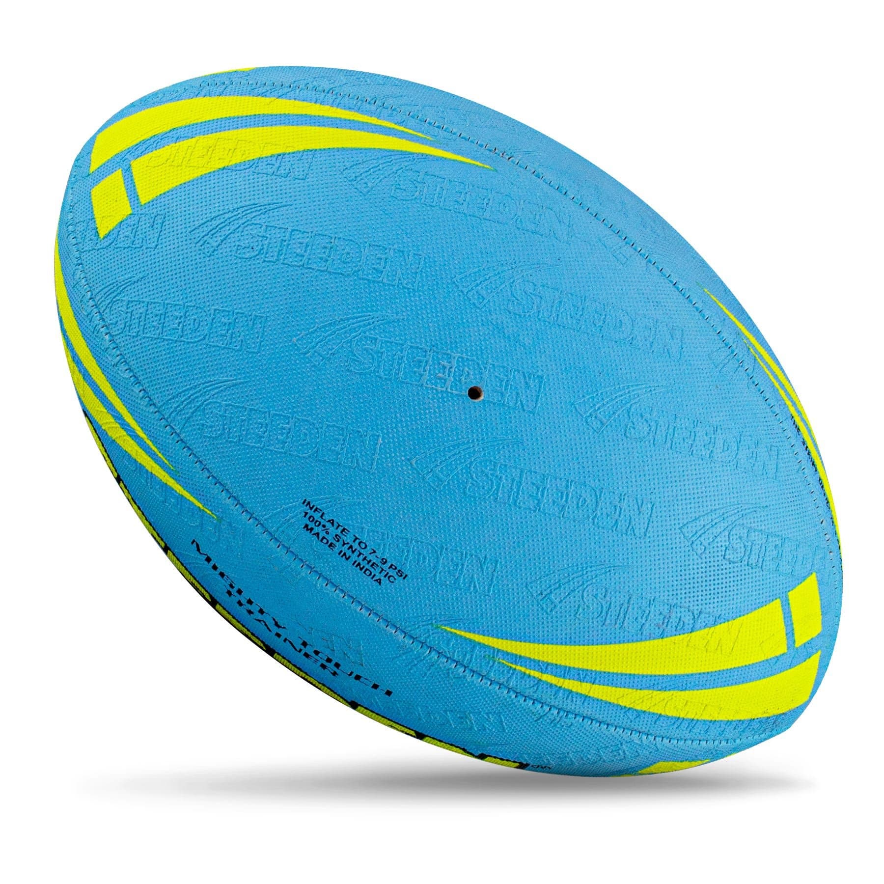 Steeden Mighty Touch Rugby Ball - Sky Blue - Image 4