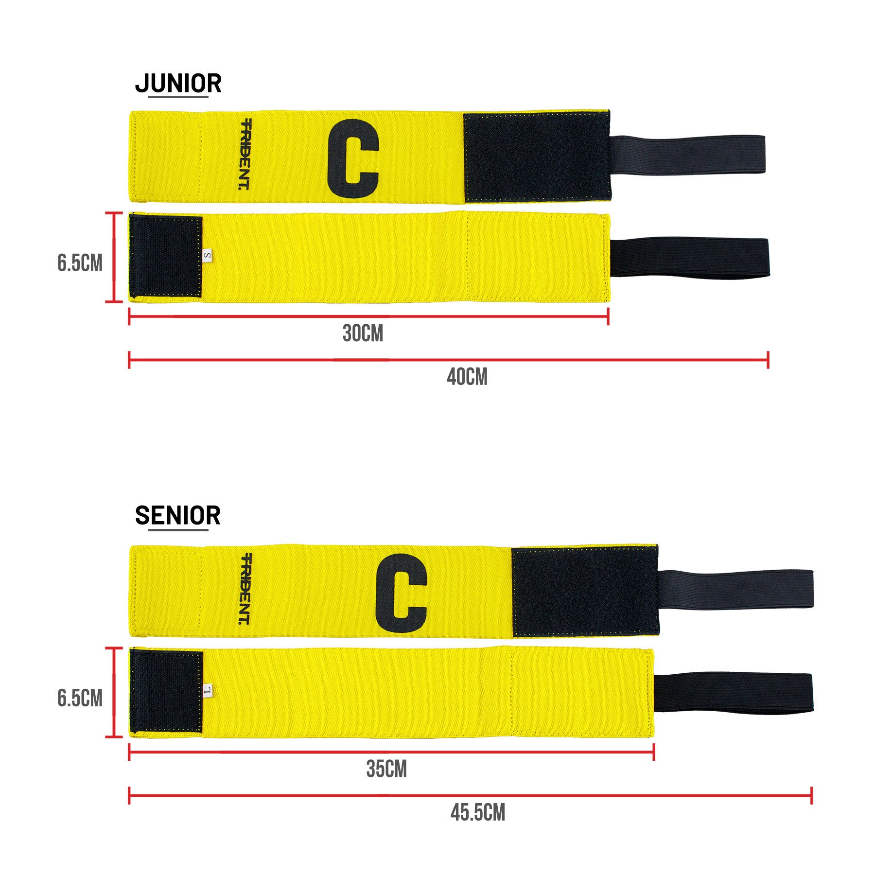 Trident Deluxe Captain Armband - Yellow (Senior, Junior) - Image 4