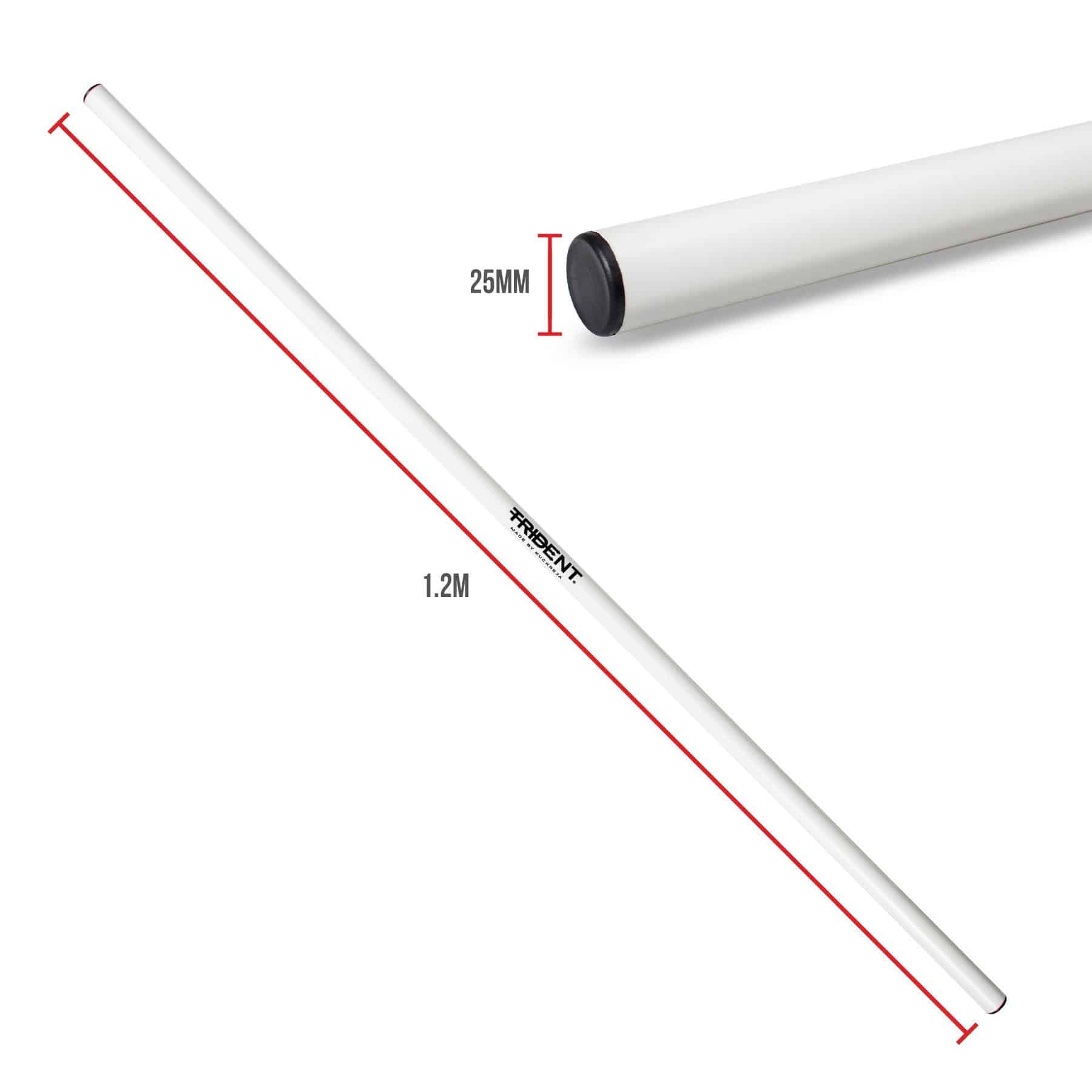 Trident 25mm Plastic Crossbar - 1.2m (White) - Image 2