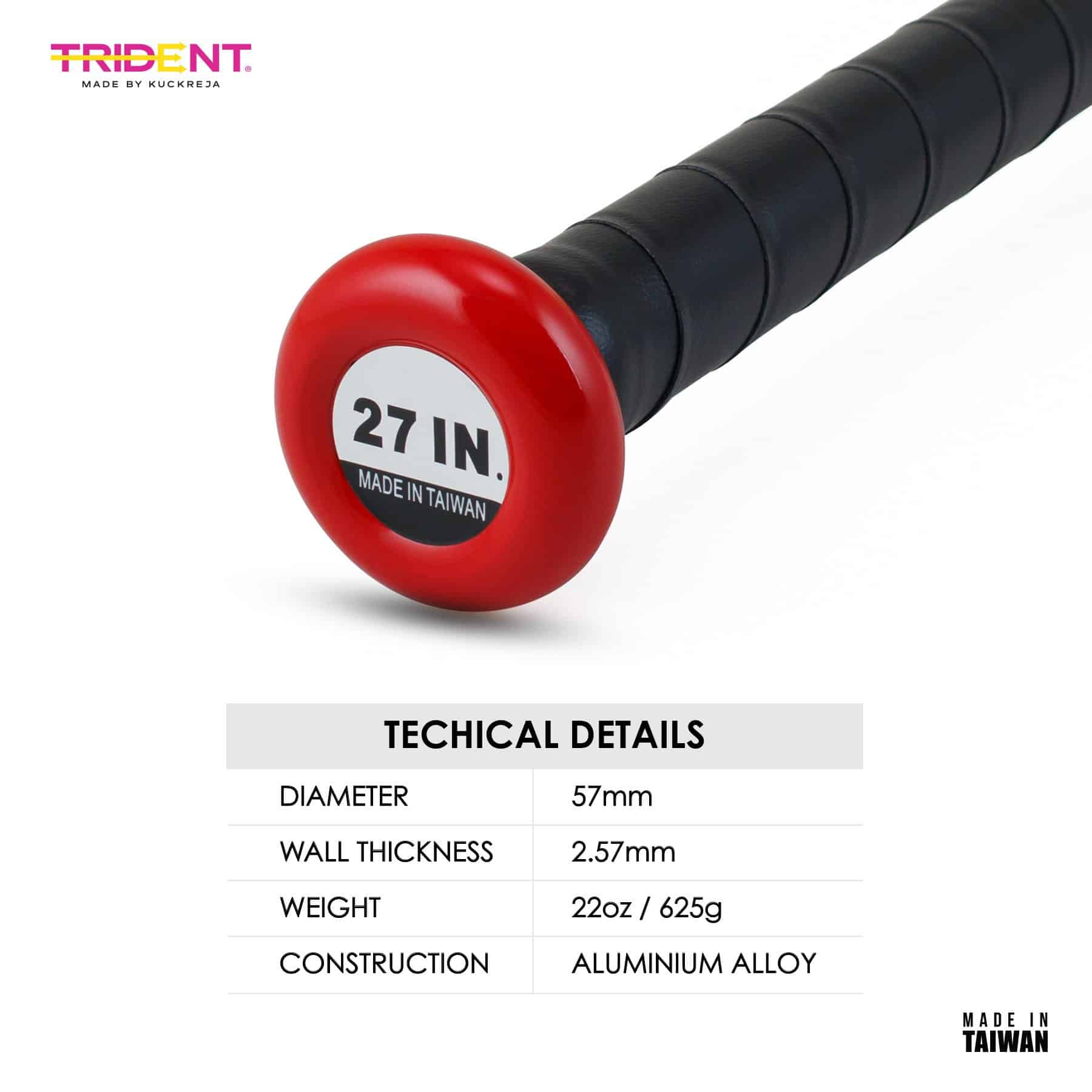 Trident Milestone Teeball Bat - Red (27") - Image 4