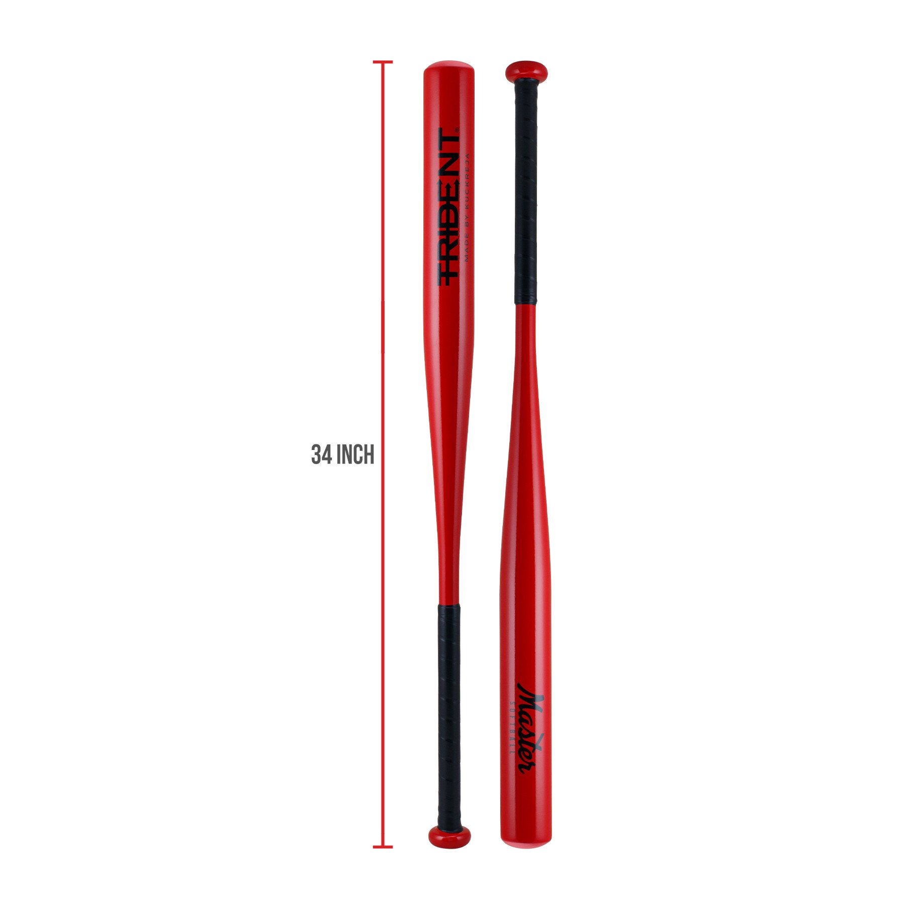 Trident Master Softball Bat - Red (34") - Image 4