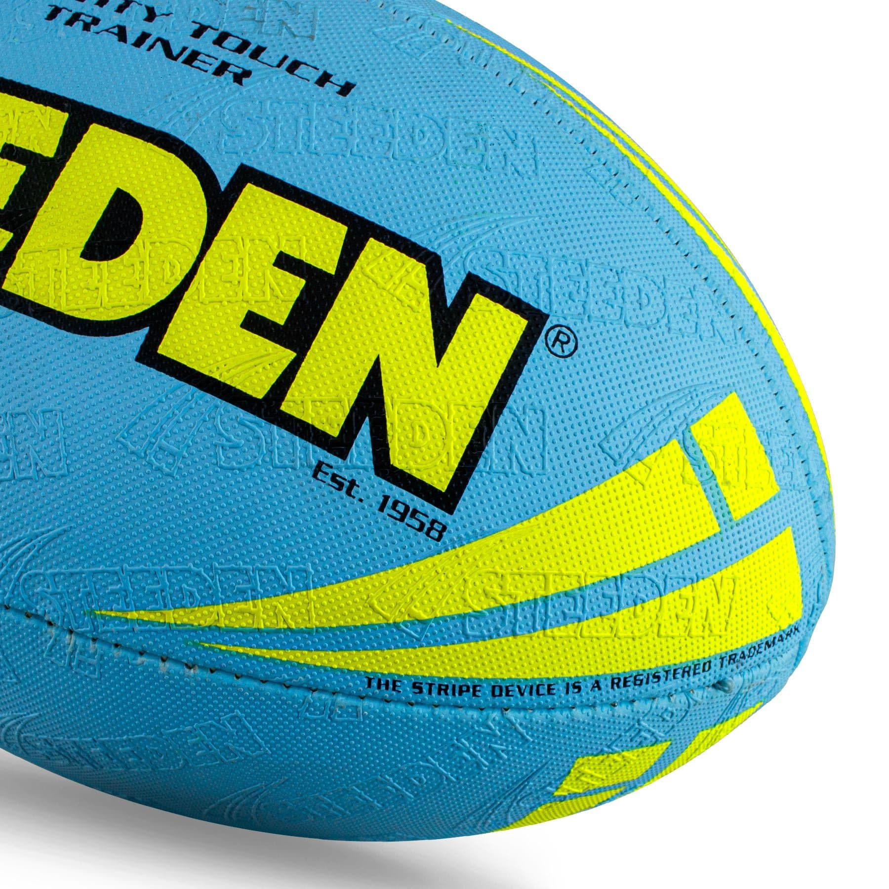 Steeden Mighty Touch Rugby Ball - Sky Blue - Image 3
