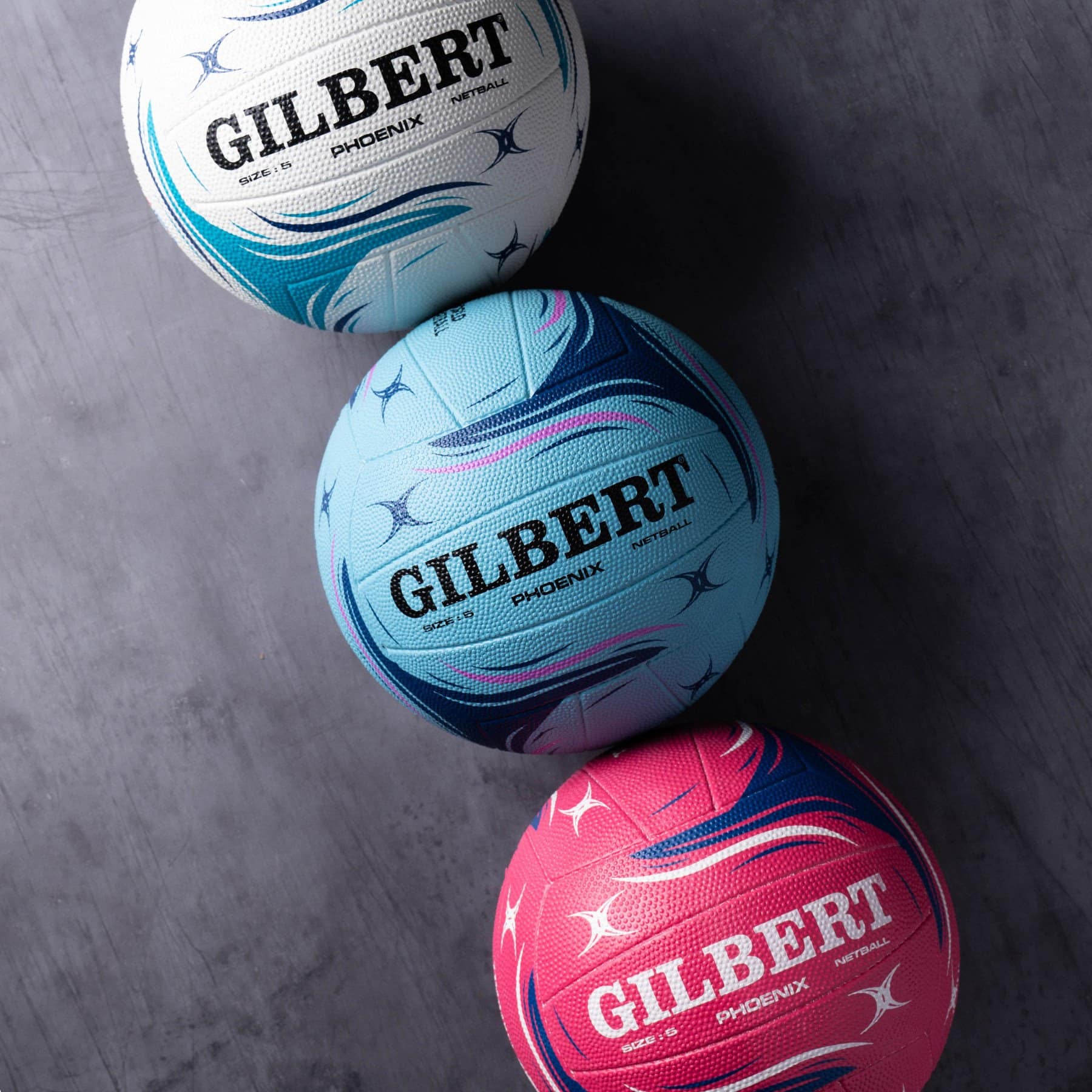 Gilbert Phoenix Match Netball - White (Size 5, 4) - Image 5