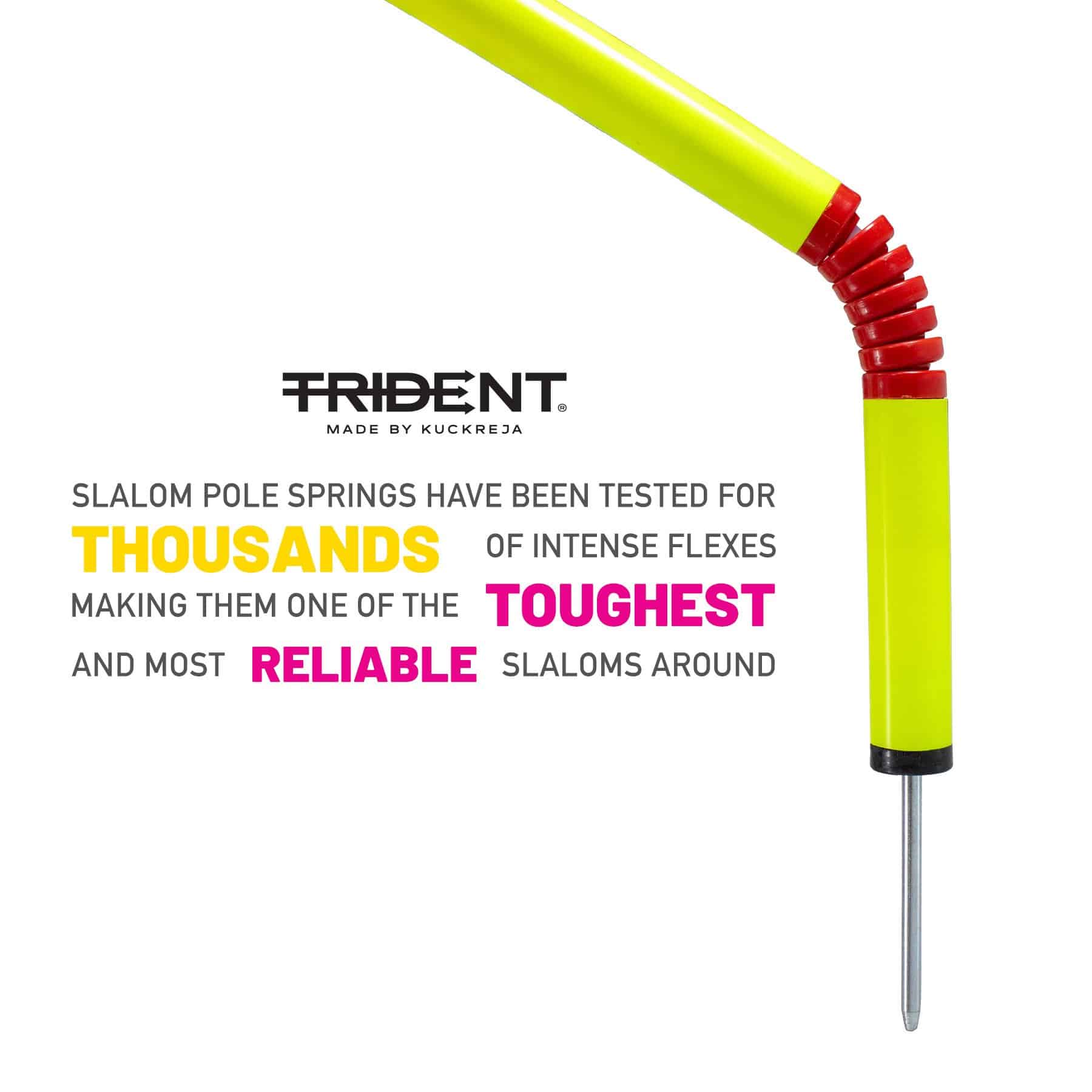 Trident Slalom Pole with Spring - Neon - Image 5