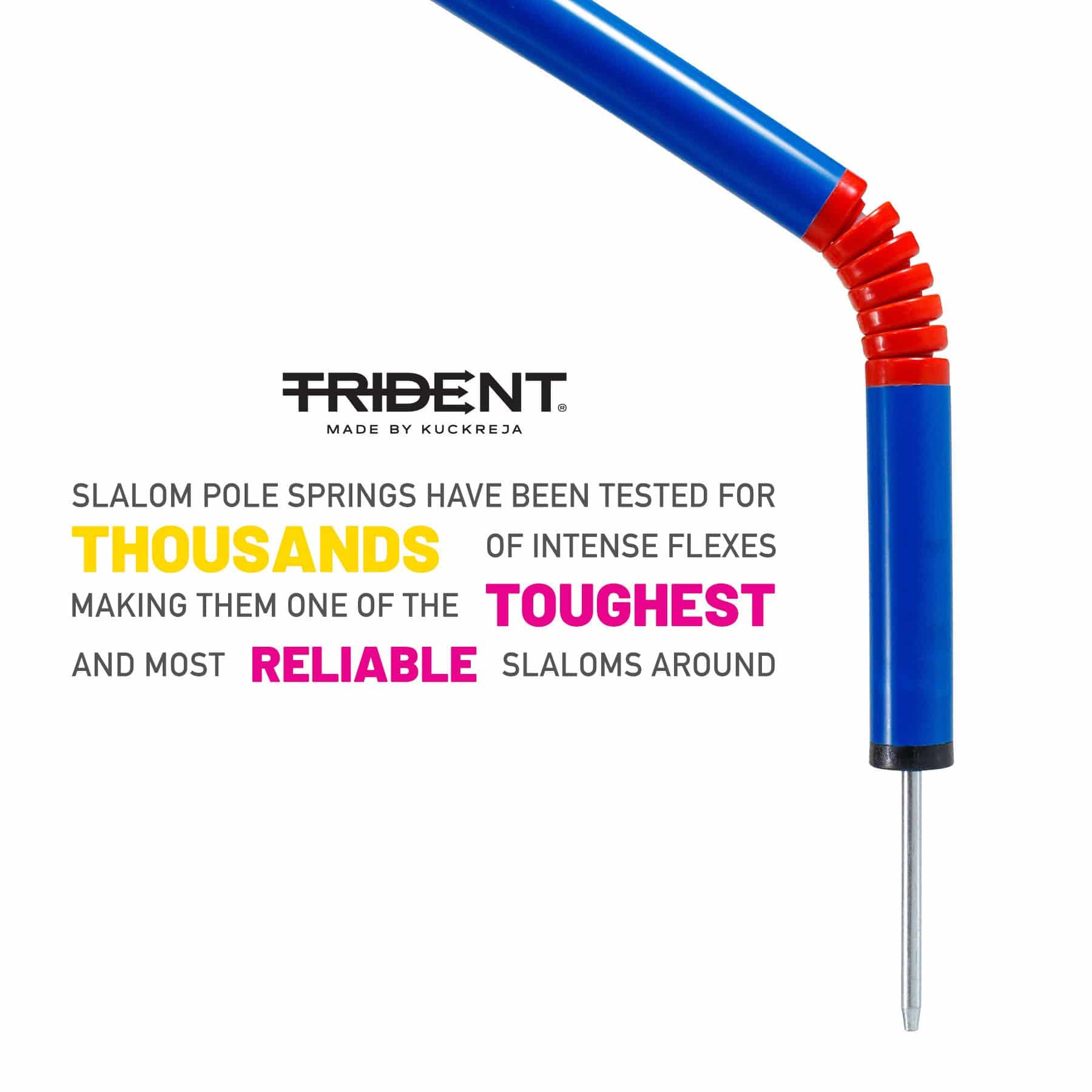 Trident Slalom Pole with Spring - Blue - Image 5