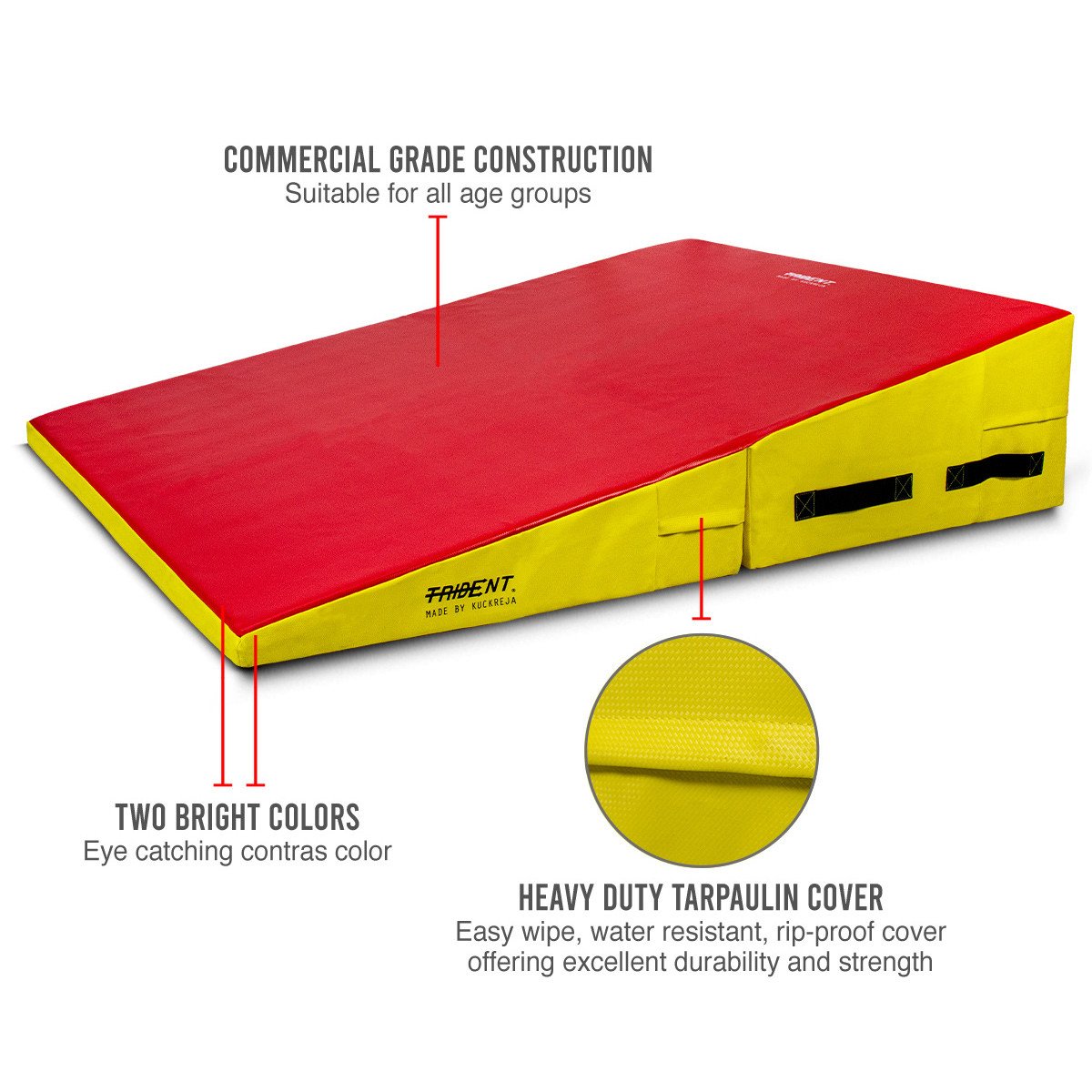 Trident Milestone Incline Mat - Large (180 x 120 x 40 x 5cm) - Image 2