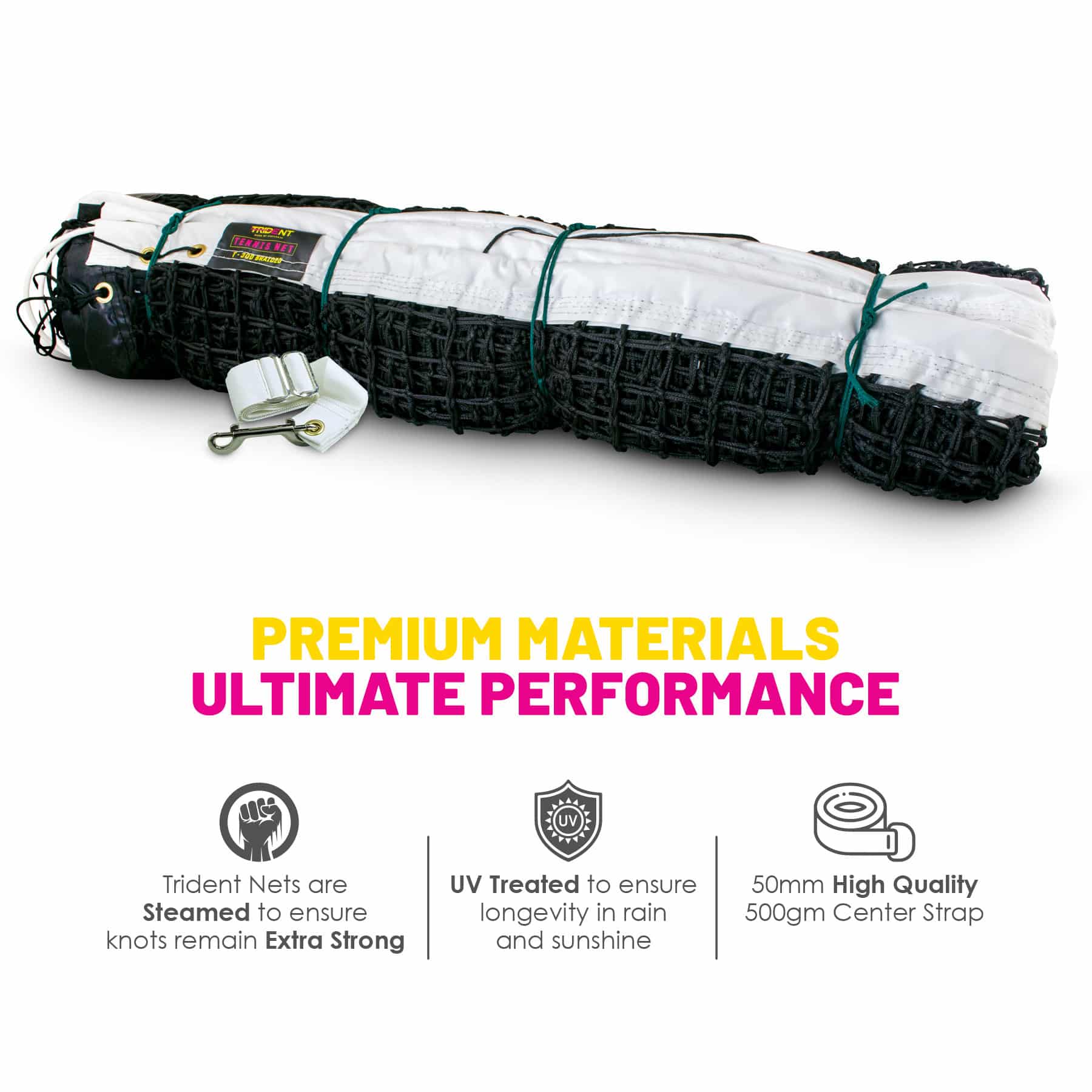 Trident T-30D Braided Tennis Net - Image 4