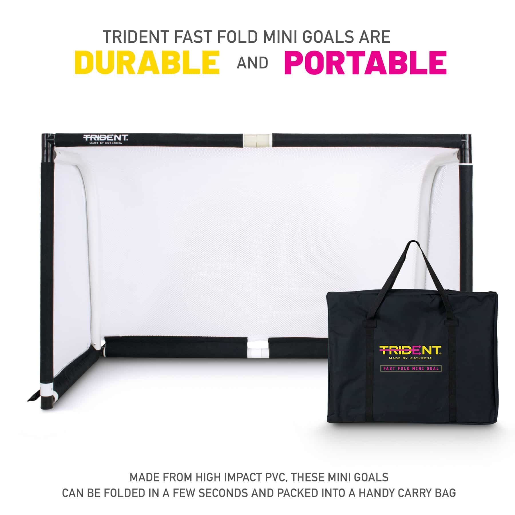 Trident Fast Fold Mini Goal Post - 1.2 x 0.8m - Image 2