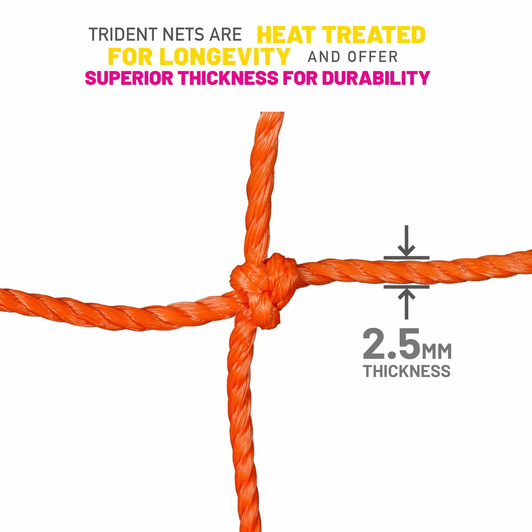 Trident T-25FN Futsal Net (Orange) - Image 2