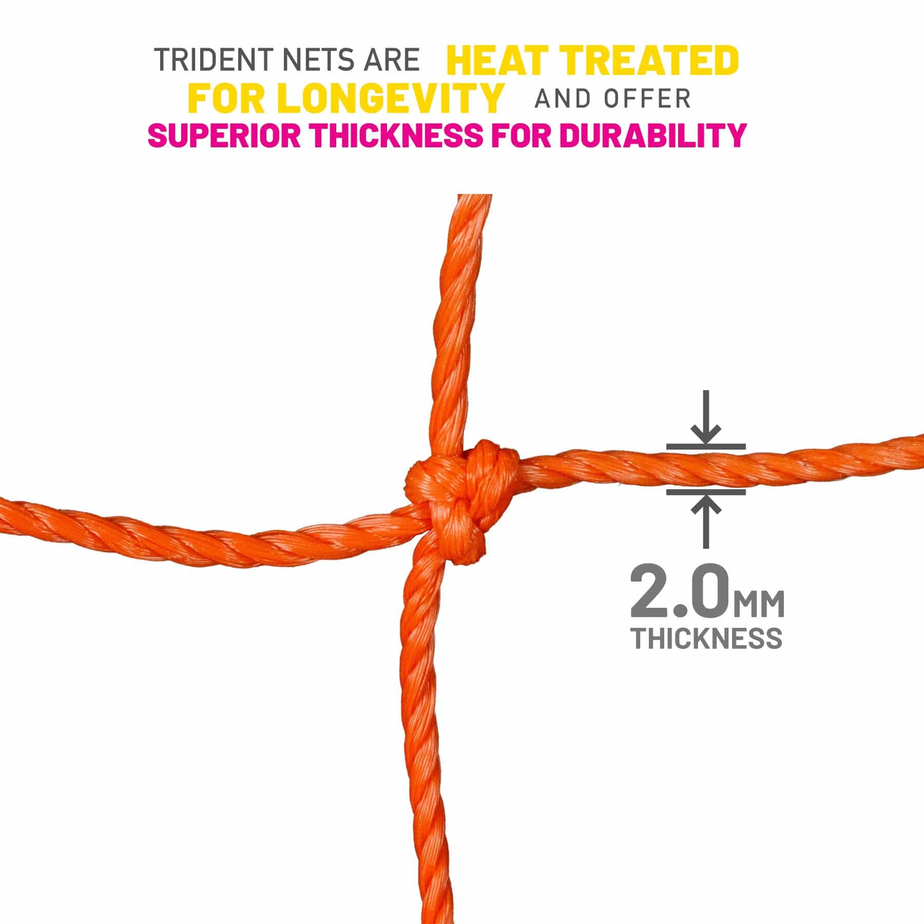 Trident T-20FN Futsal Net (Orange) - Image 2